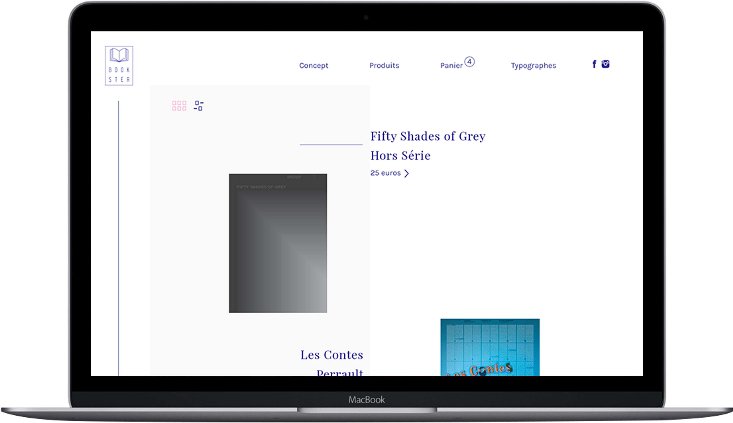 Bookster Webdesign by Pauline Pourcelot