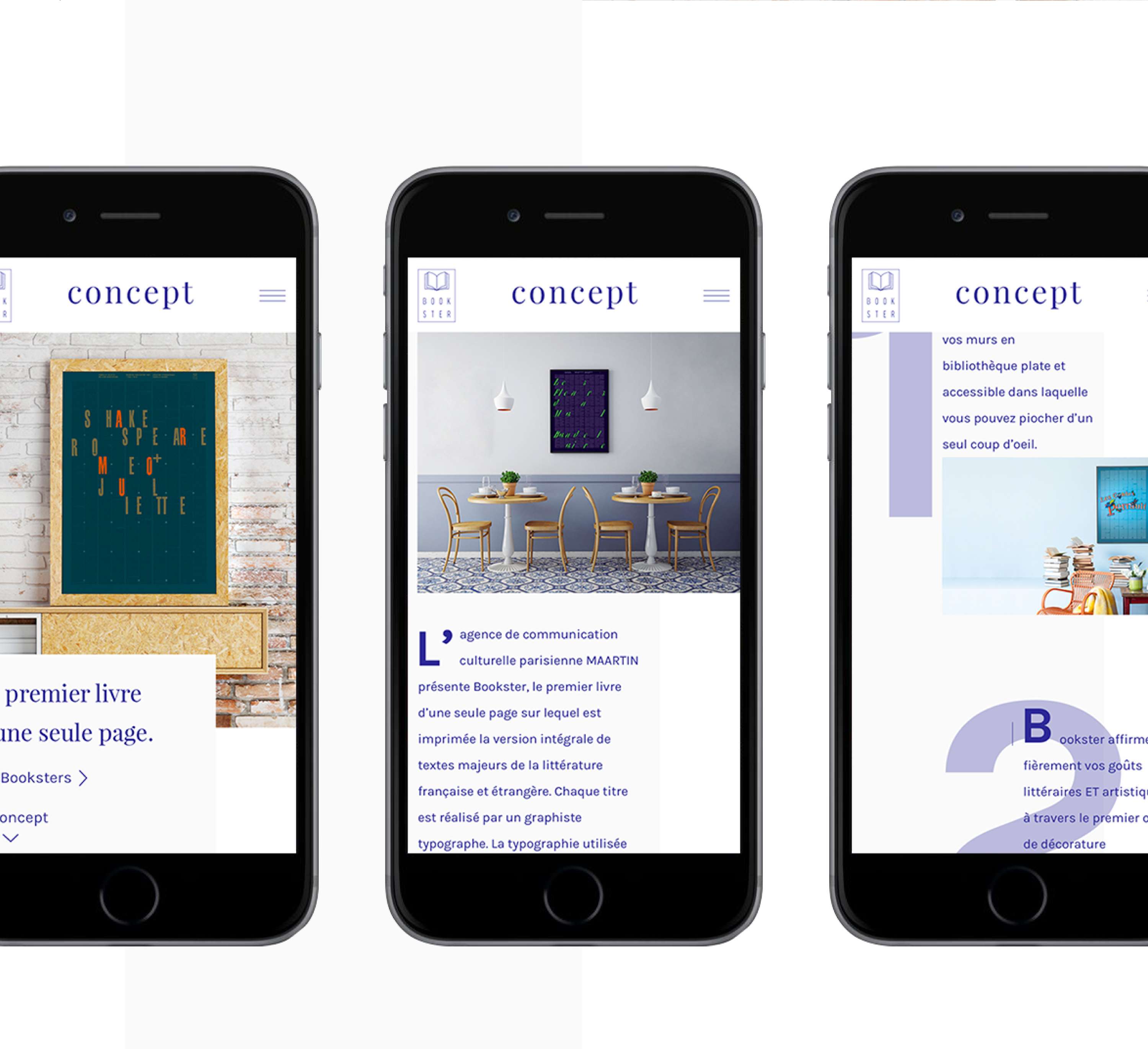 Bookster Webdesign by Pauline Pourcelot