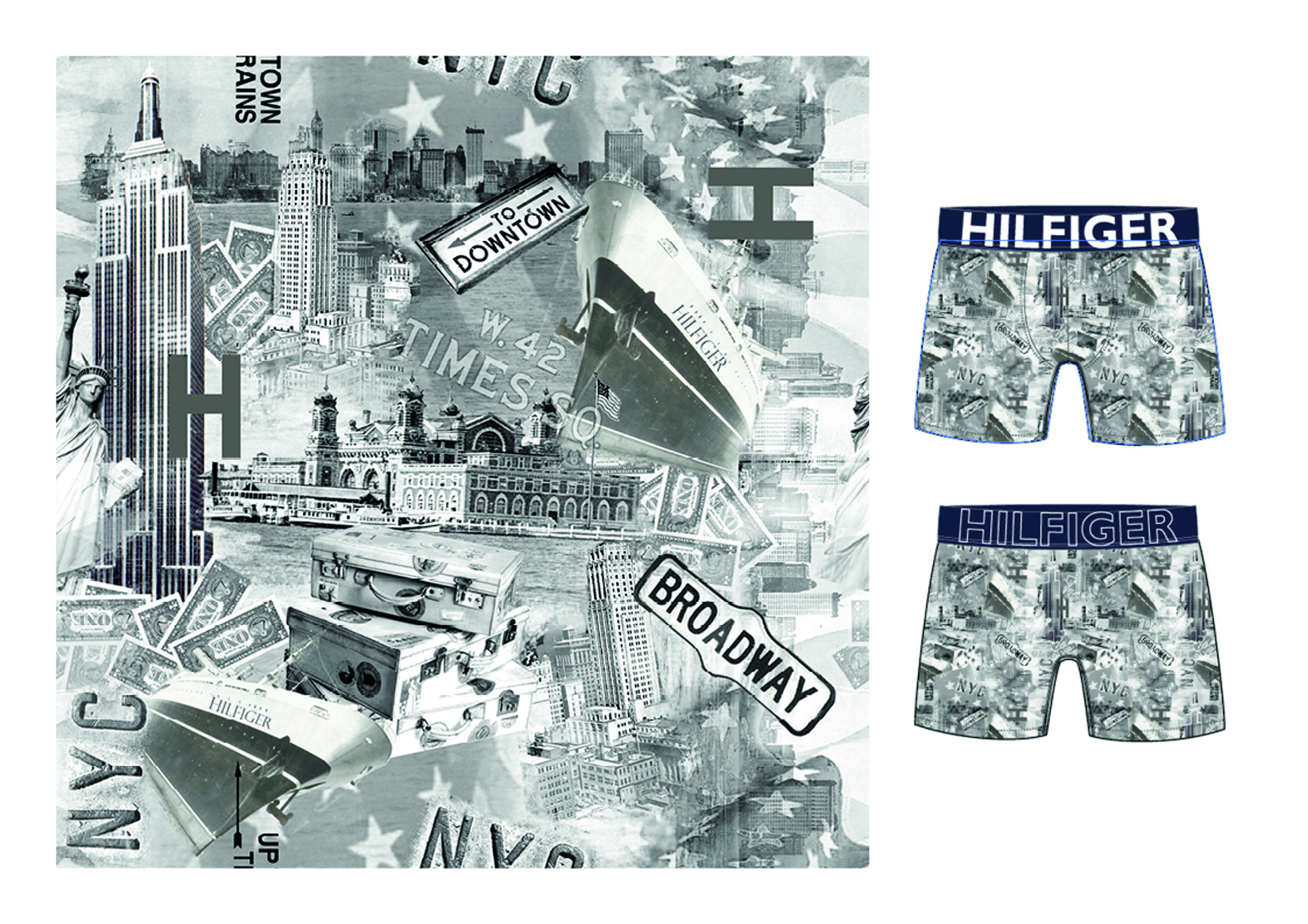 Tommy Hilfiger: Men's Underwear - Print & Pattern Design by Fiona Hall