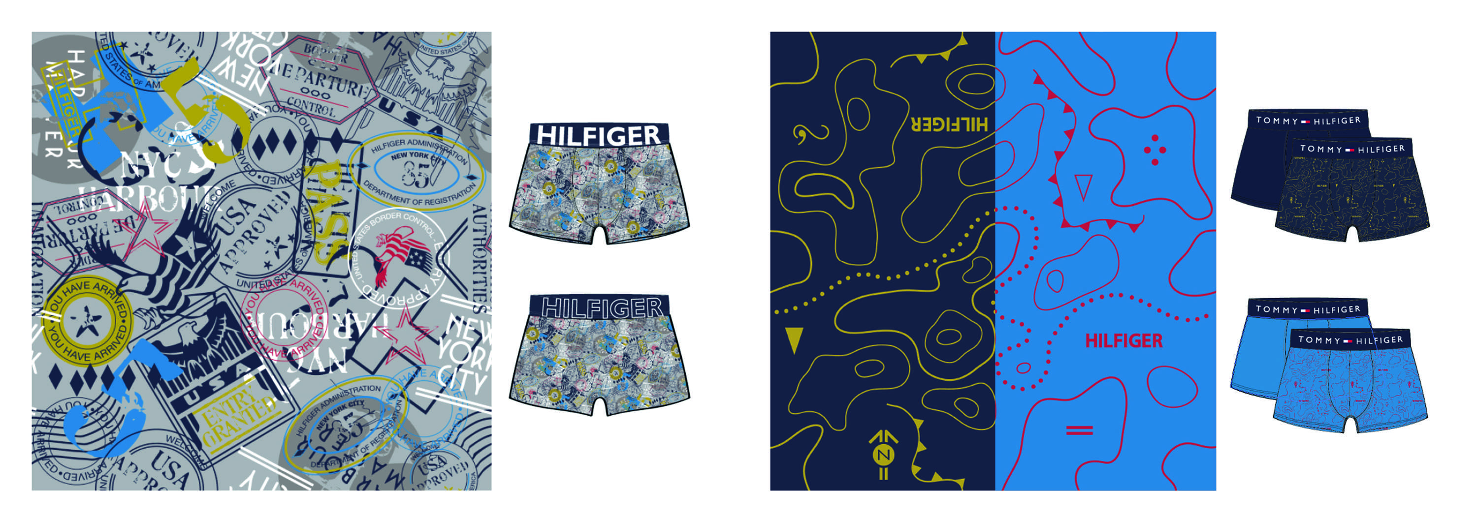 Tommy Hilfiger: Men's Underwear - Print & Pattern Design by Fiona Hall