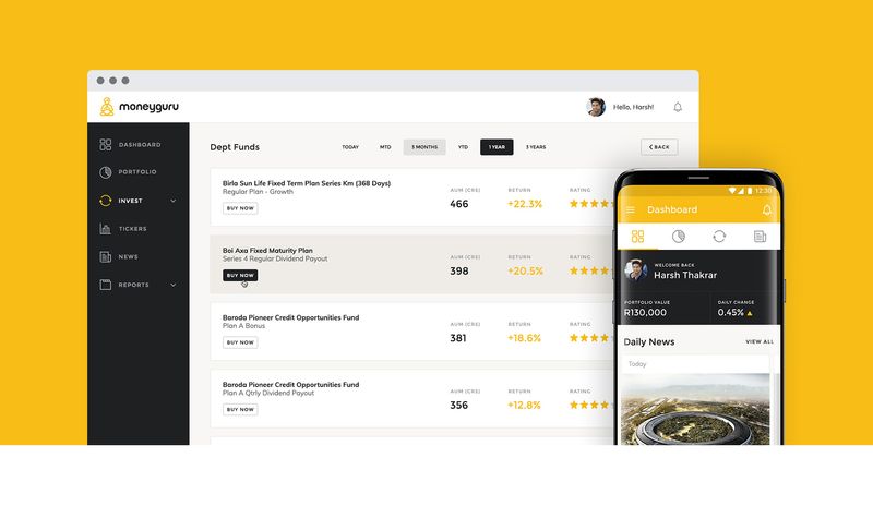 Moneyguru UI/UX, Web Design, Motion Design, Animation by The House