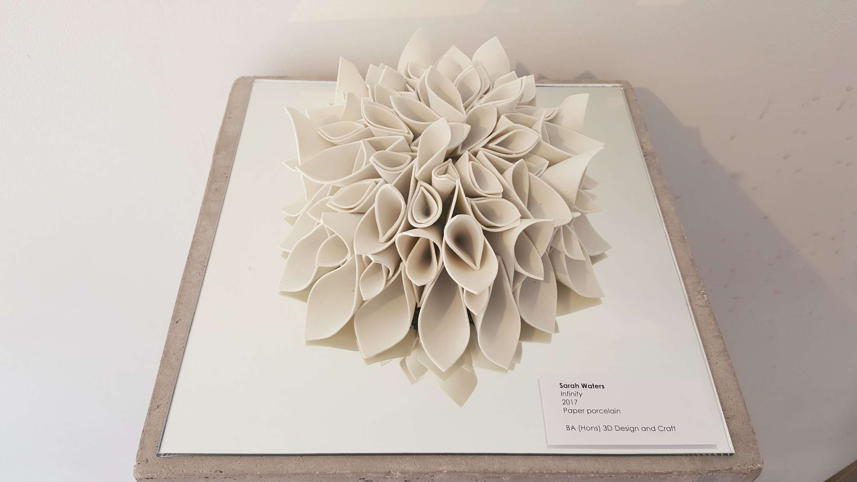 Infinity, Hand Built Porcelain Structure by Sarah Kay Waters