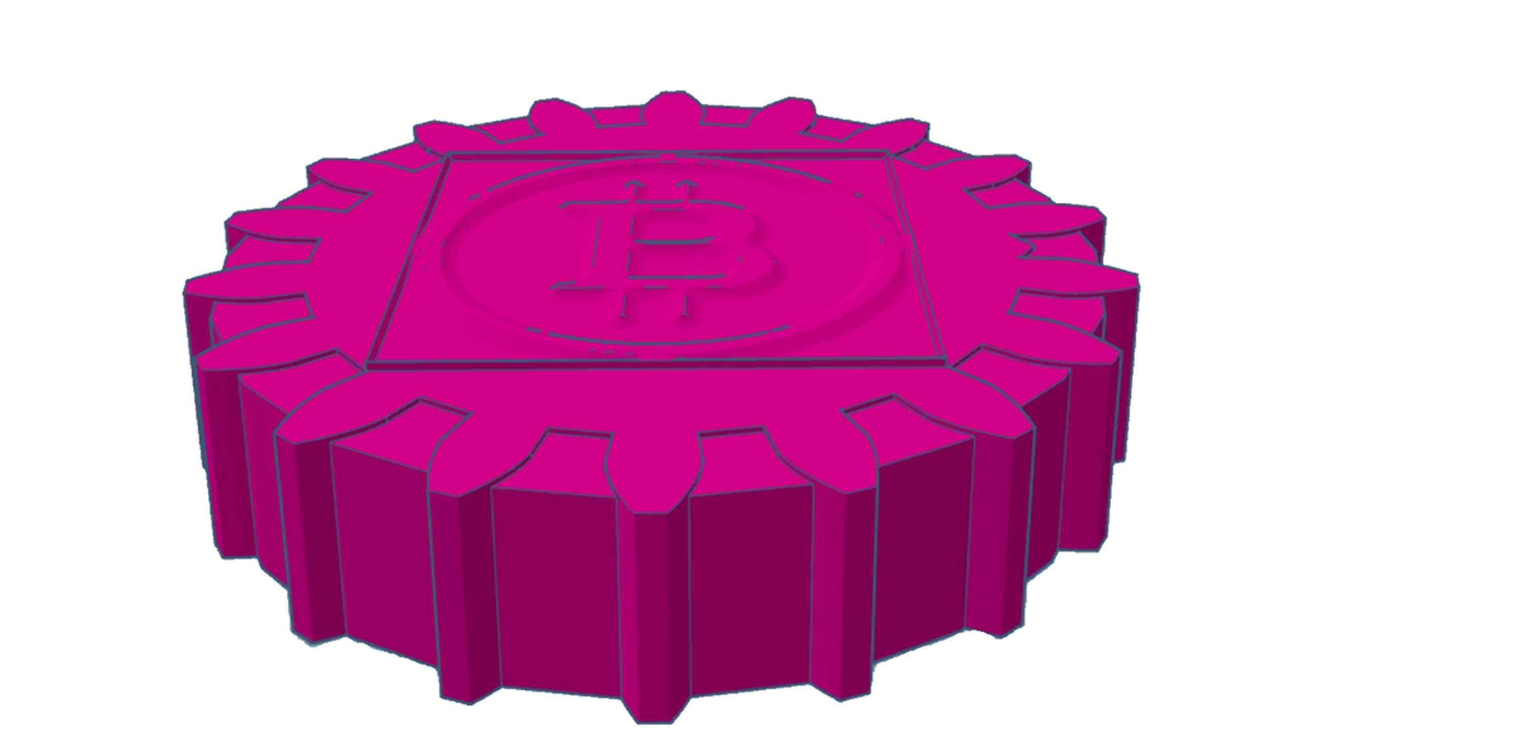 3D BitCoin model concept by Francesco D'Argento