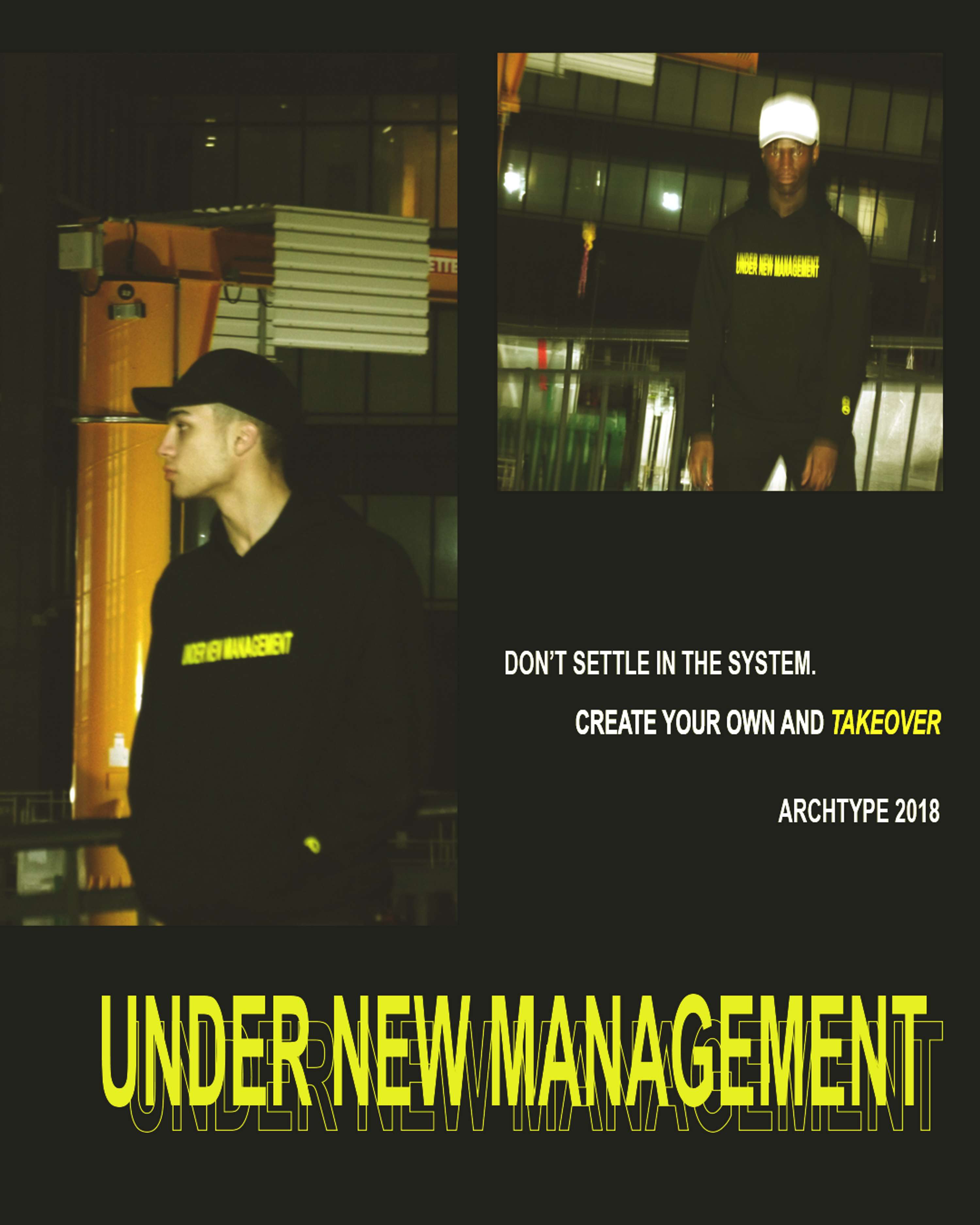 "UNDER NEW MANAGEMENT", an "ARCHTYPE" collection. by josh akapo
