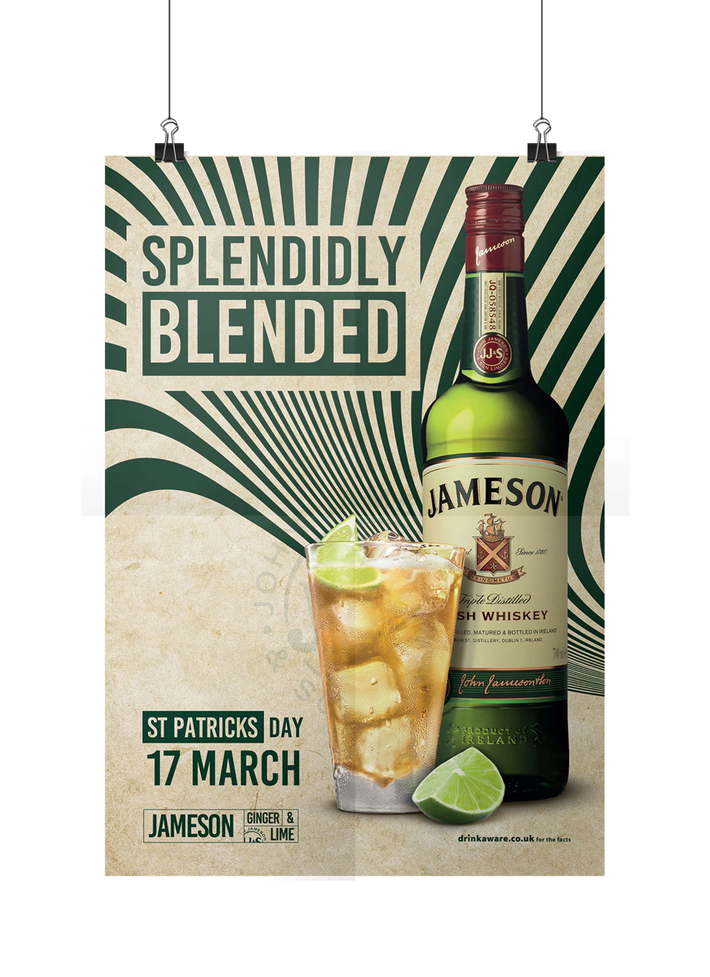 Jameson champaign identity by Georgina Balfe