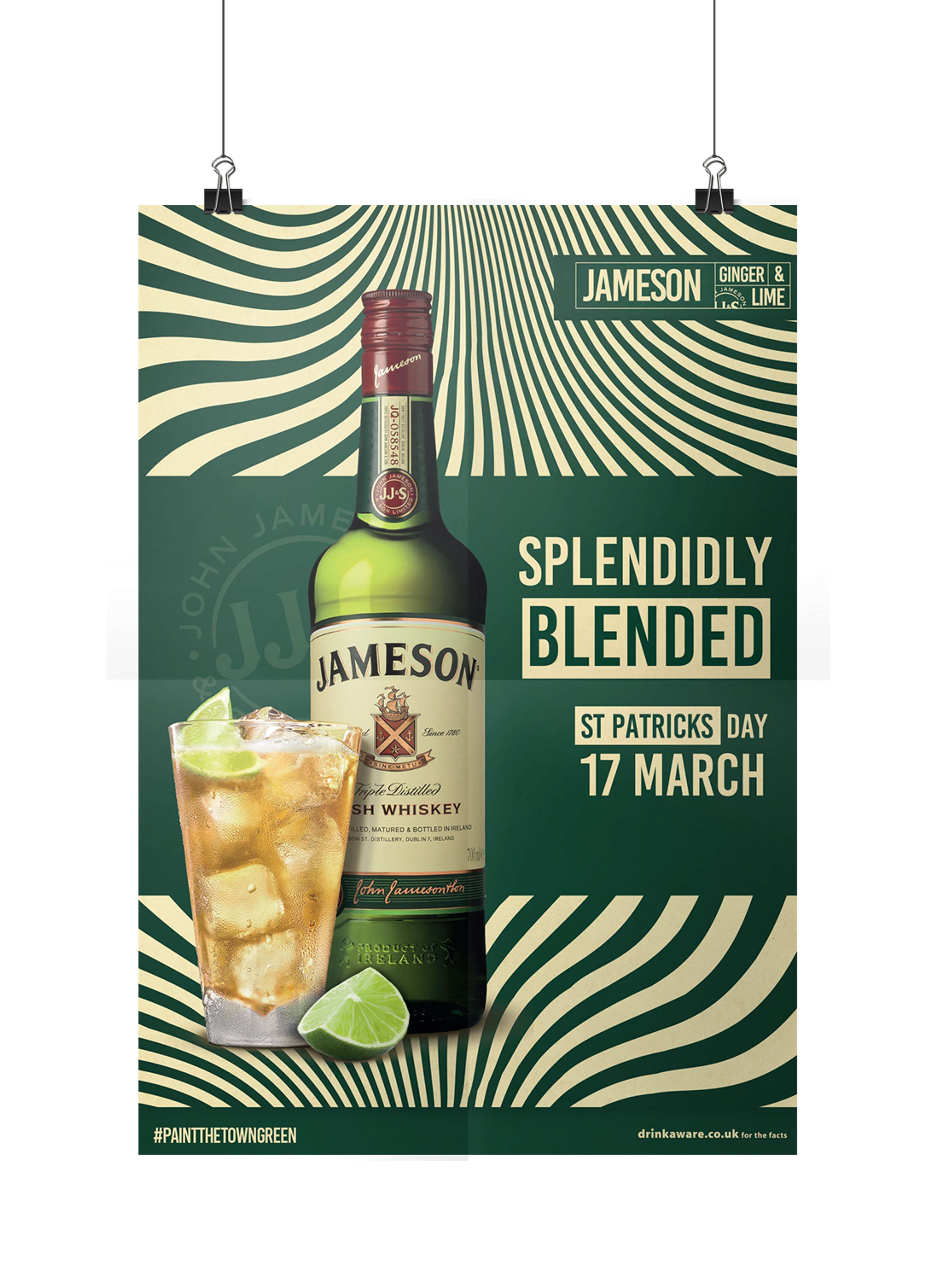 Jameson champaign identity by Georgina Balfe