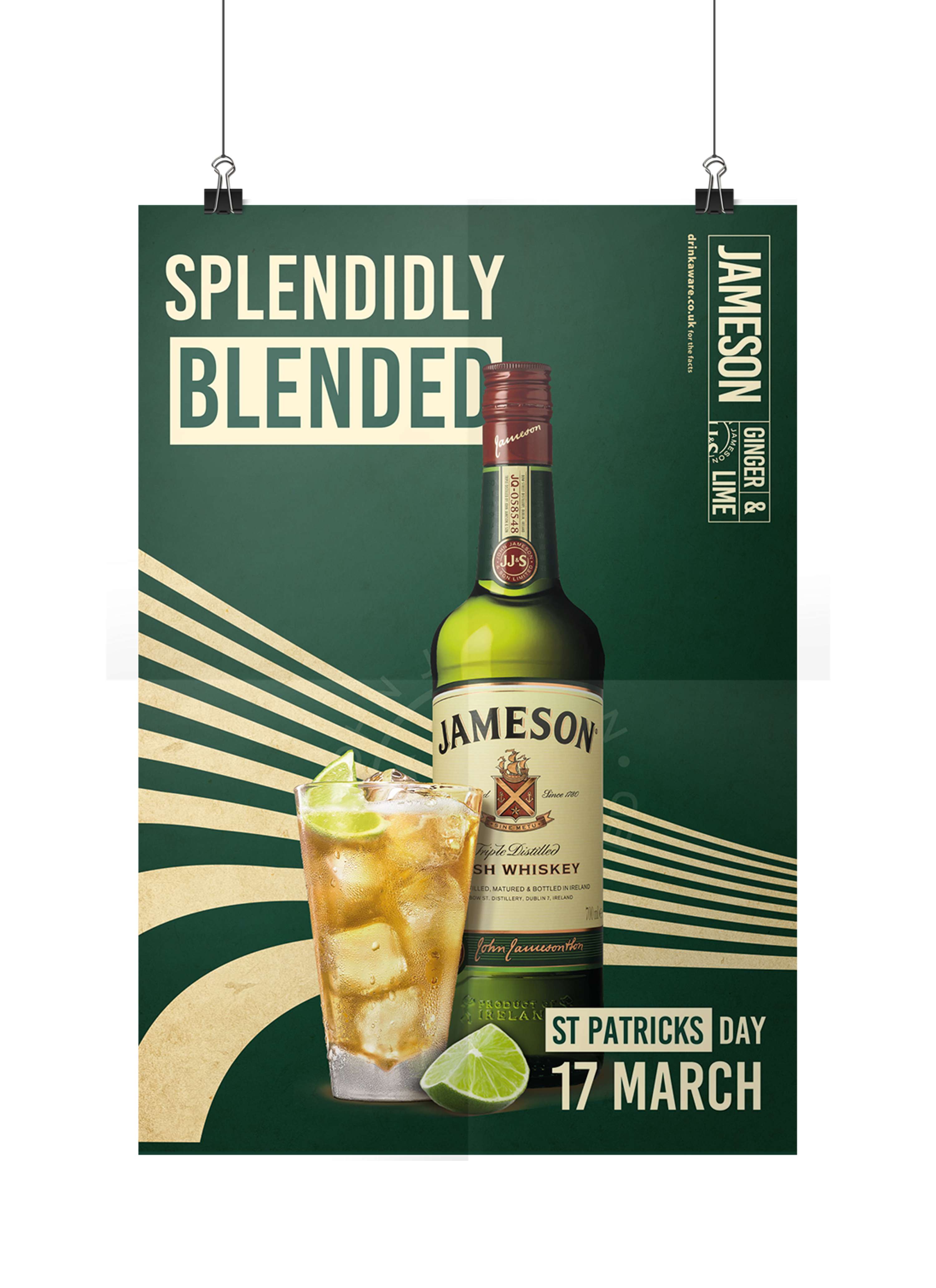 Jameson champaign identity by Georgina Balfe