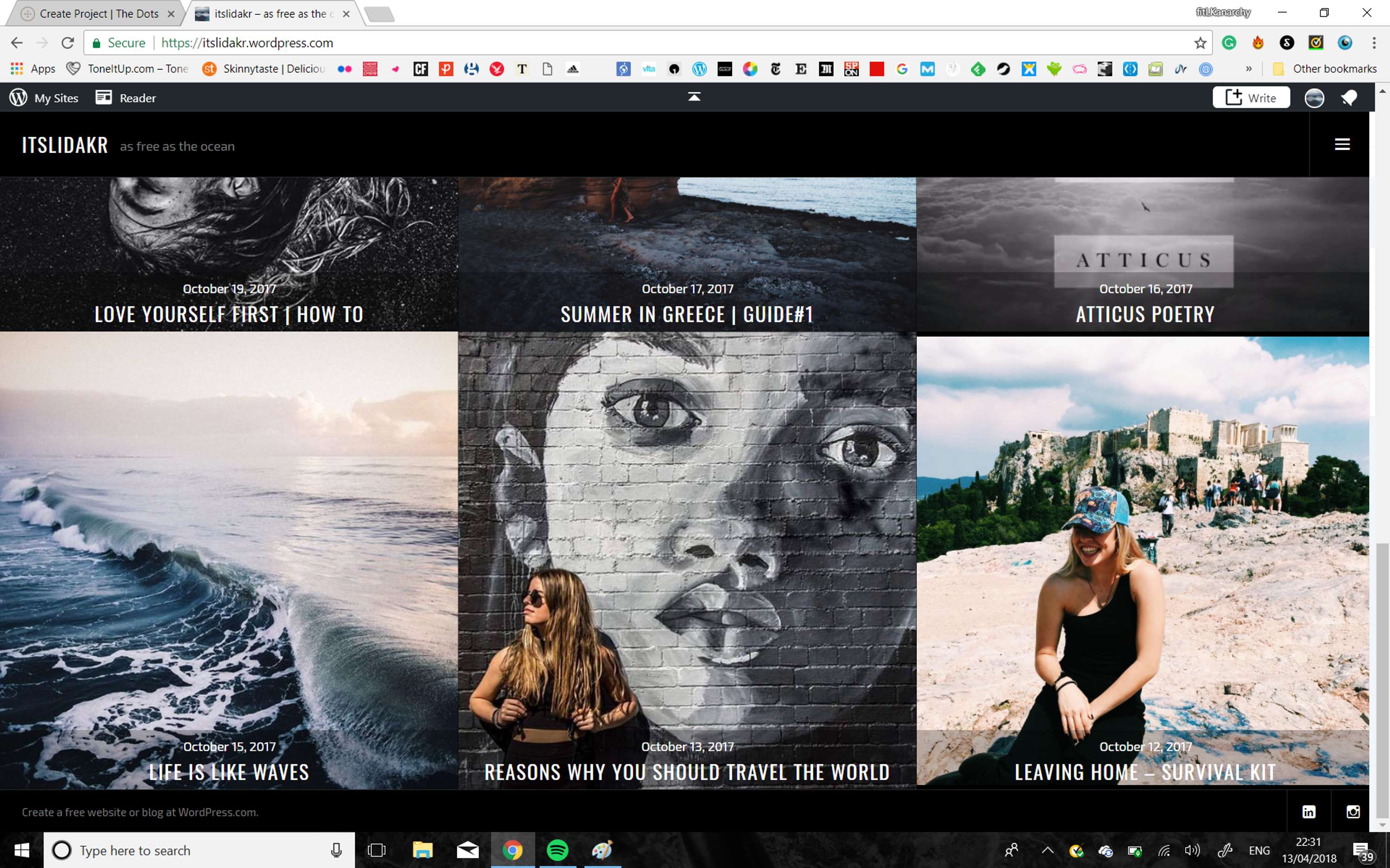 University Project - Personal Blog by Lida Kritikou