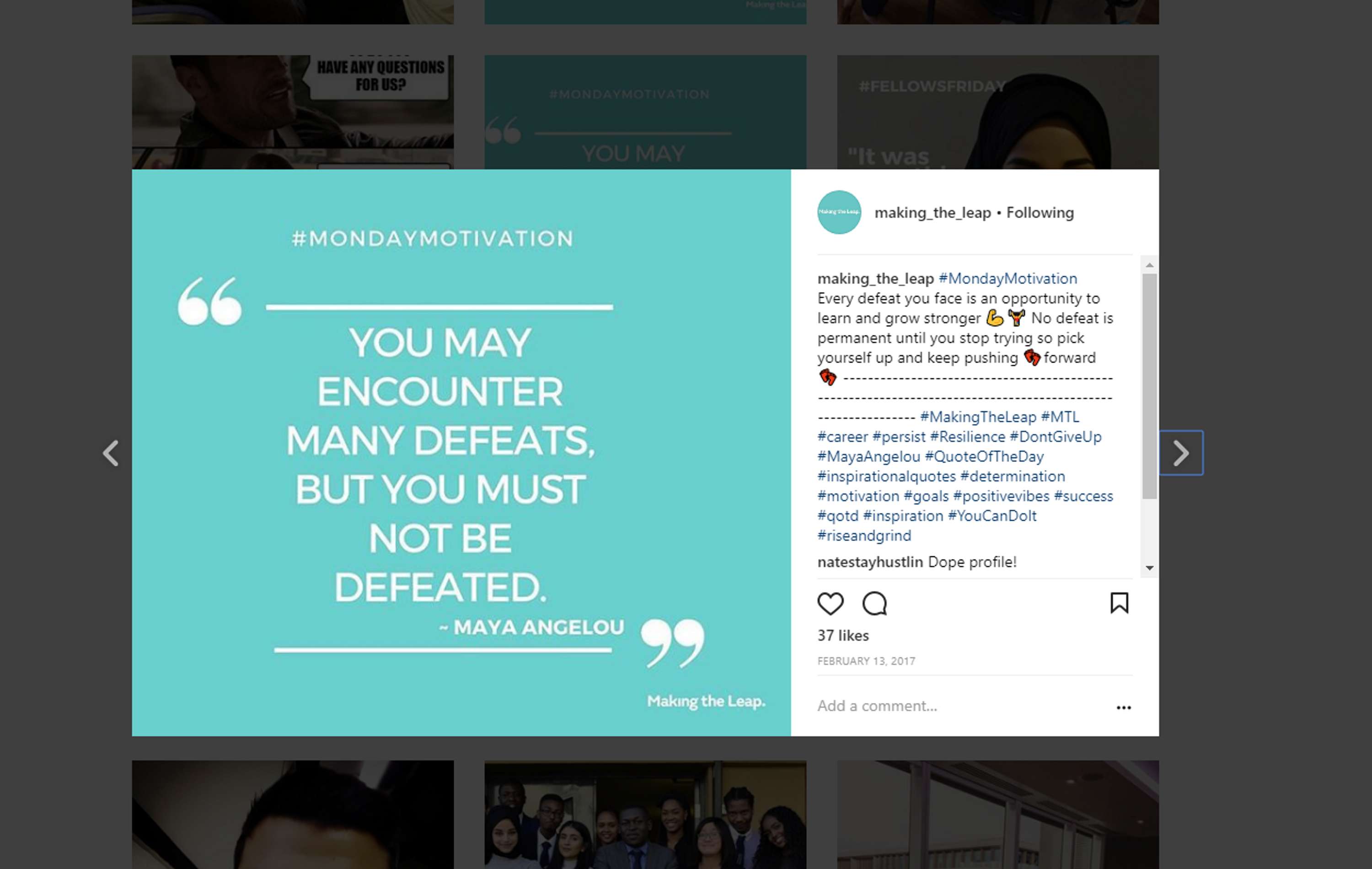 Making The Leap Social Media Internship by Hassan Motiwala