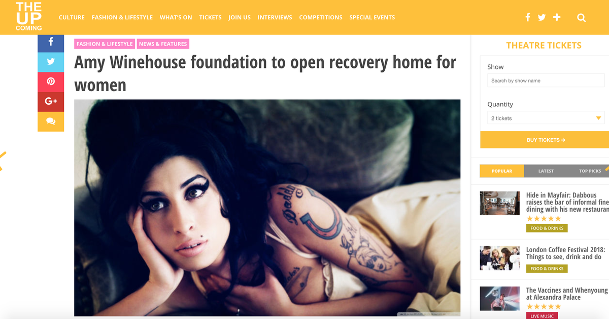 Amy Winehouse Foundation To Open Recovery Home For Women The Dots