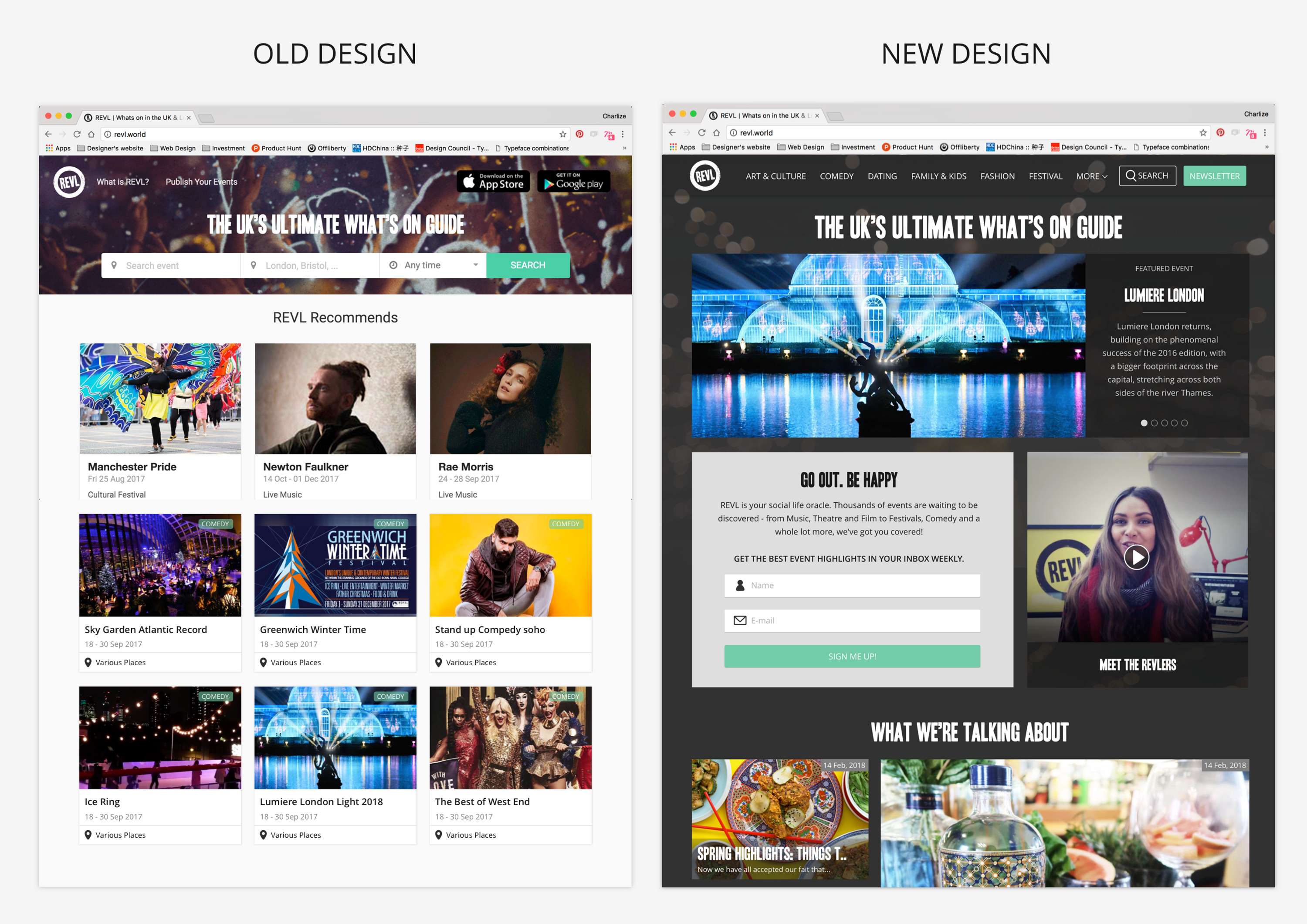 REVL Responsive Website by YuTing Cheng