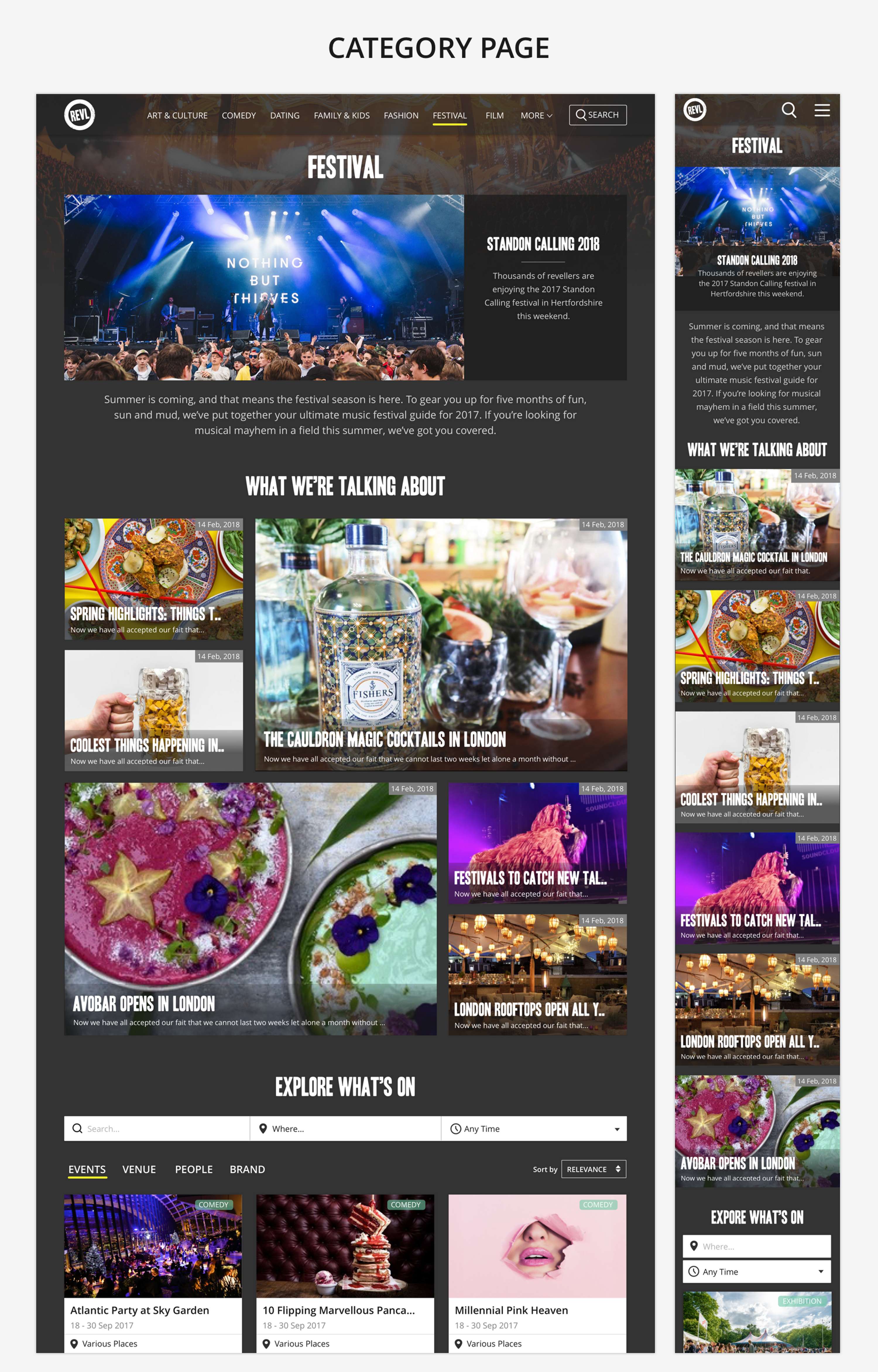 REVL Responsive Website by YuTing Cheng