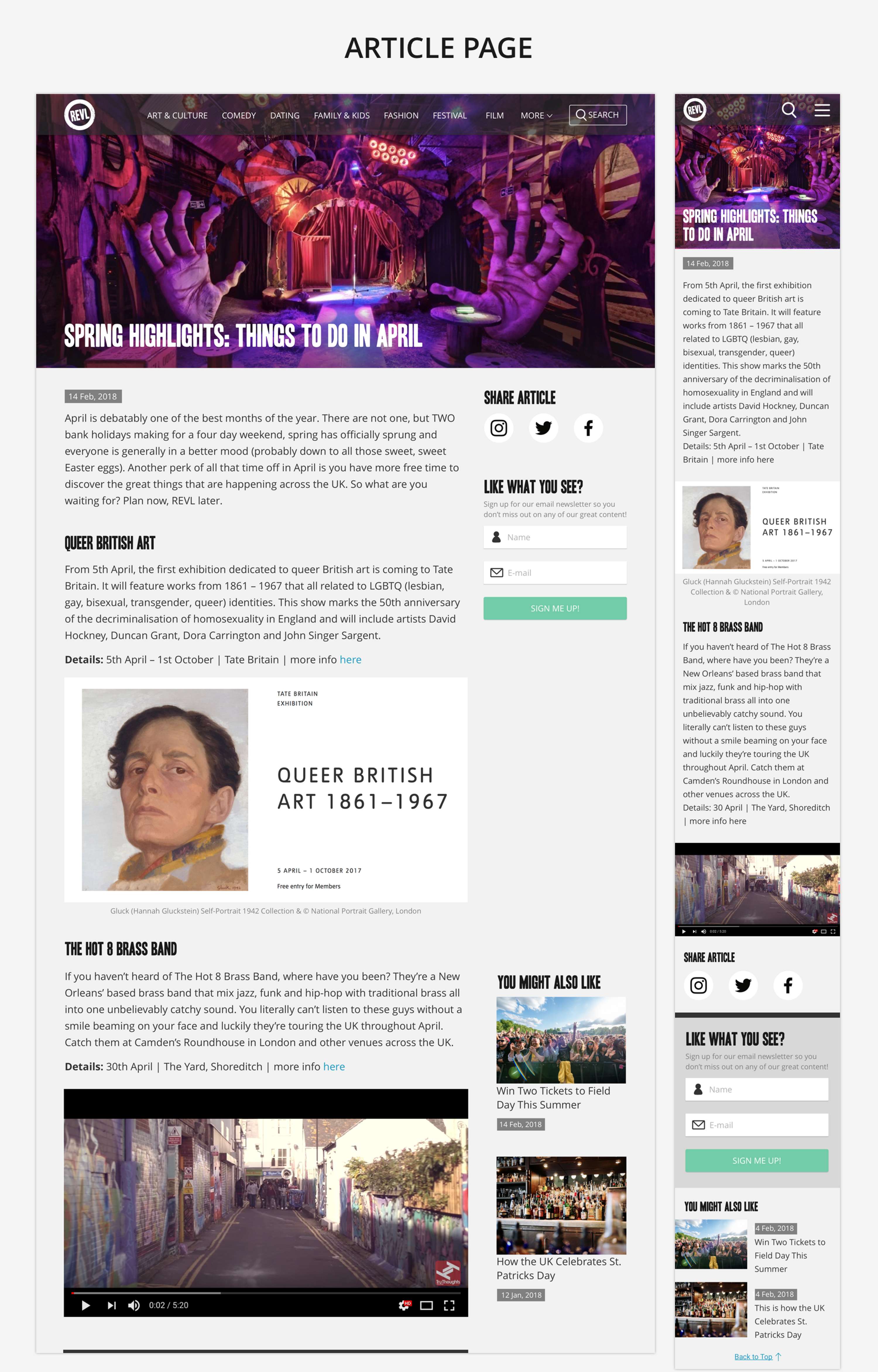REVL Responsive Website by YuTing Cheng