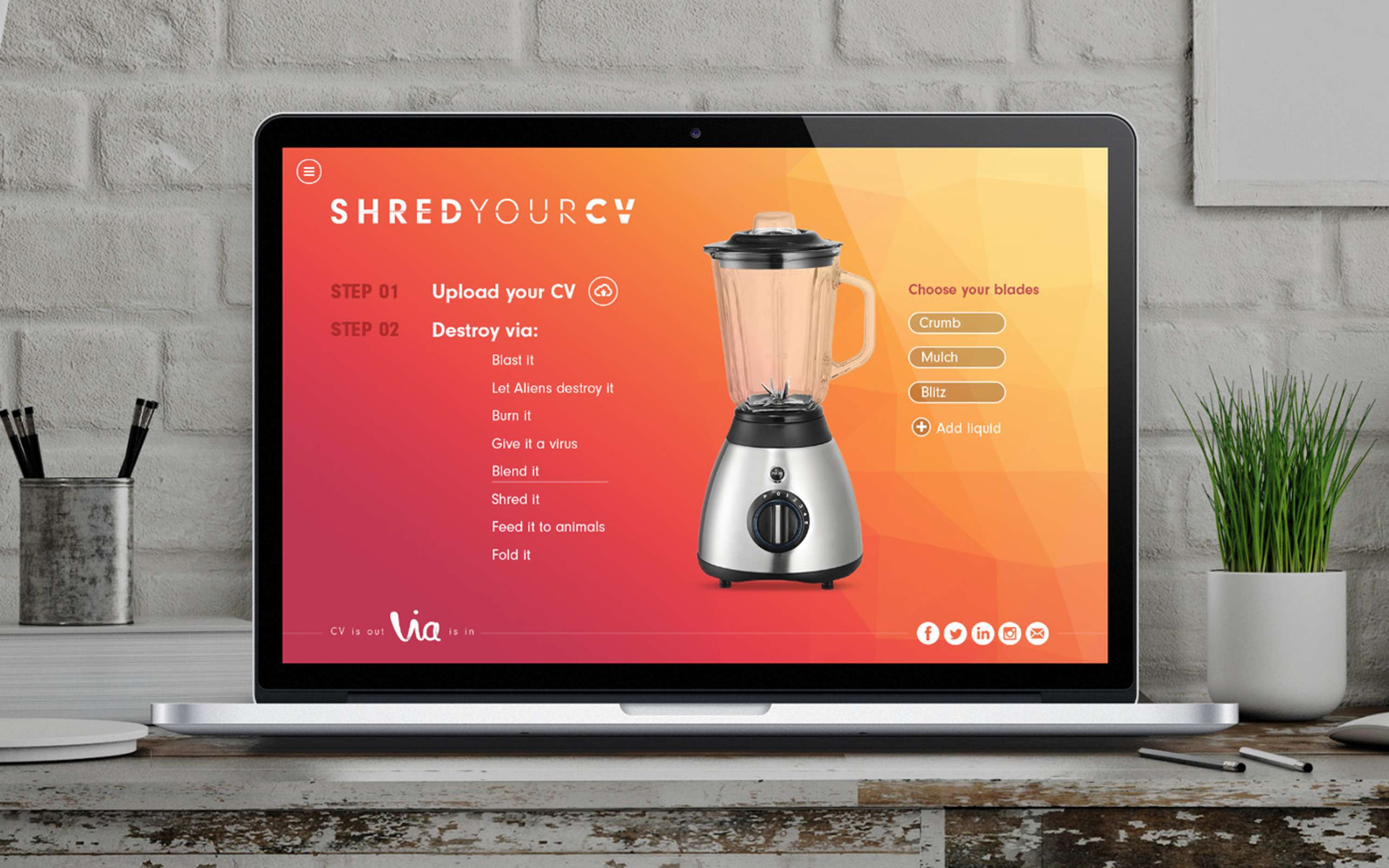 Shredding CV with Via by Moses Gunarman