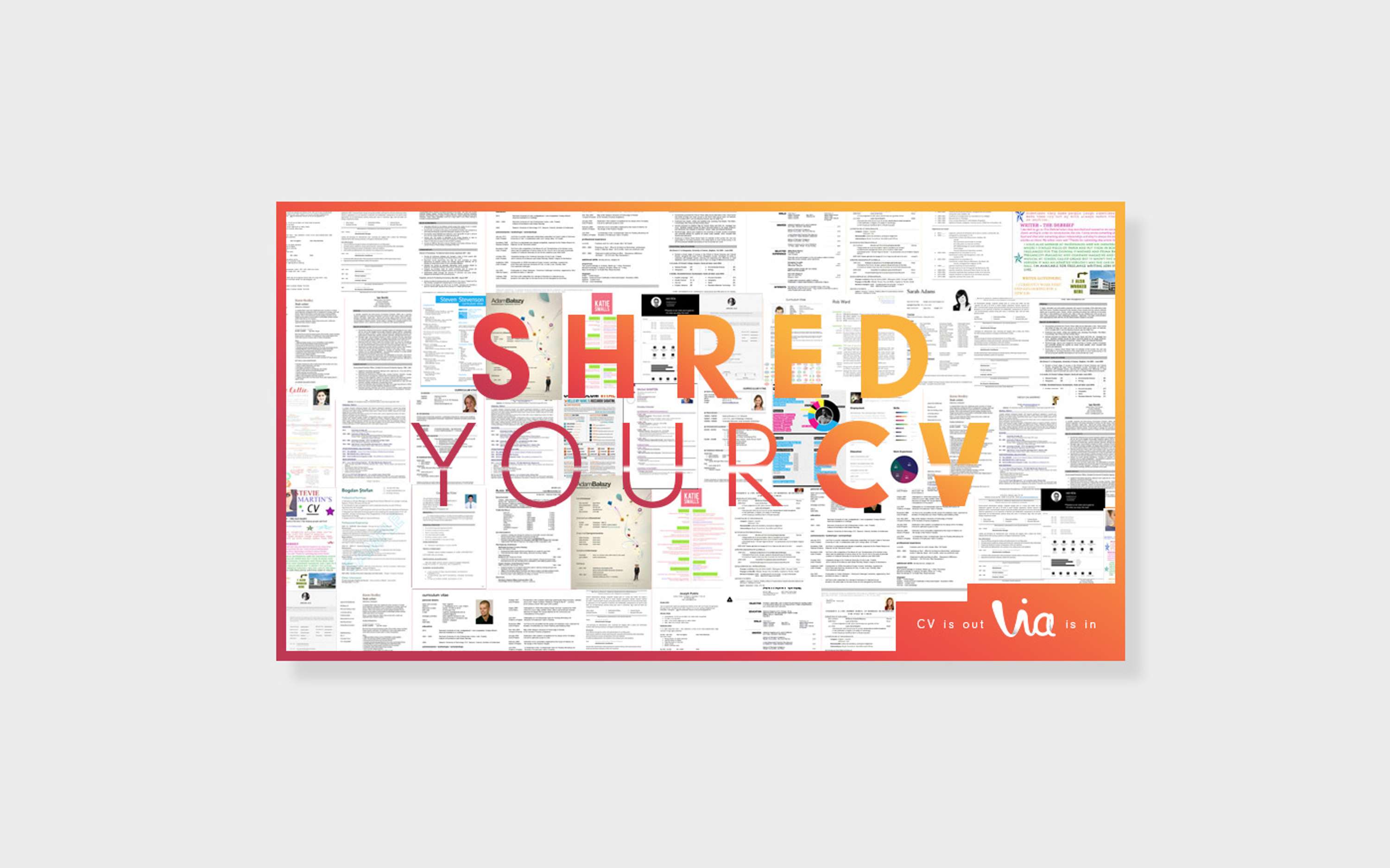 Shredding CV with Via by Moses Gunarman