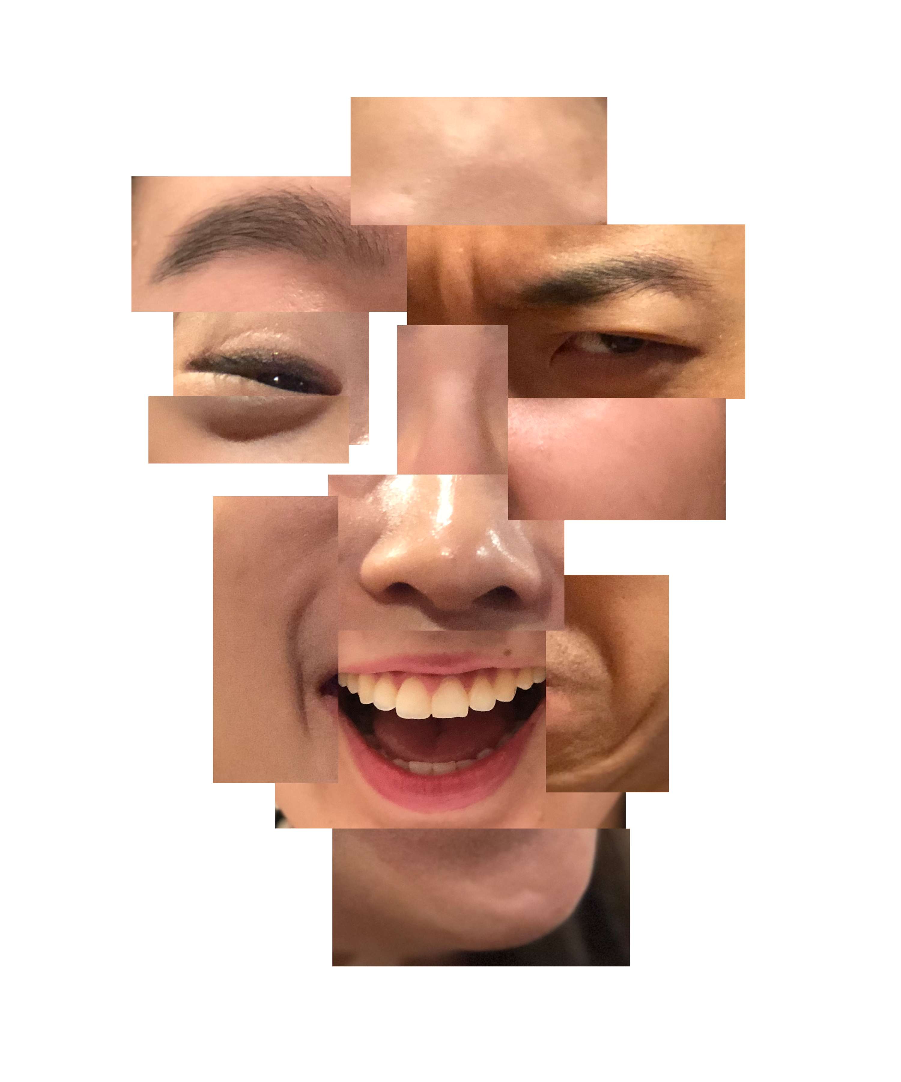 Collage of various expressions within an emotion by Katie Kim