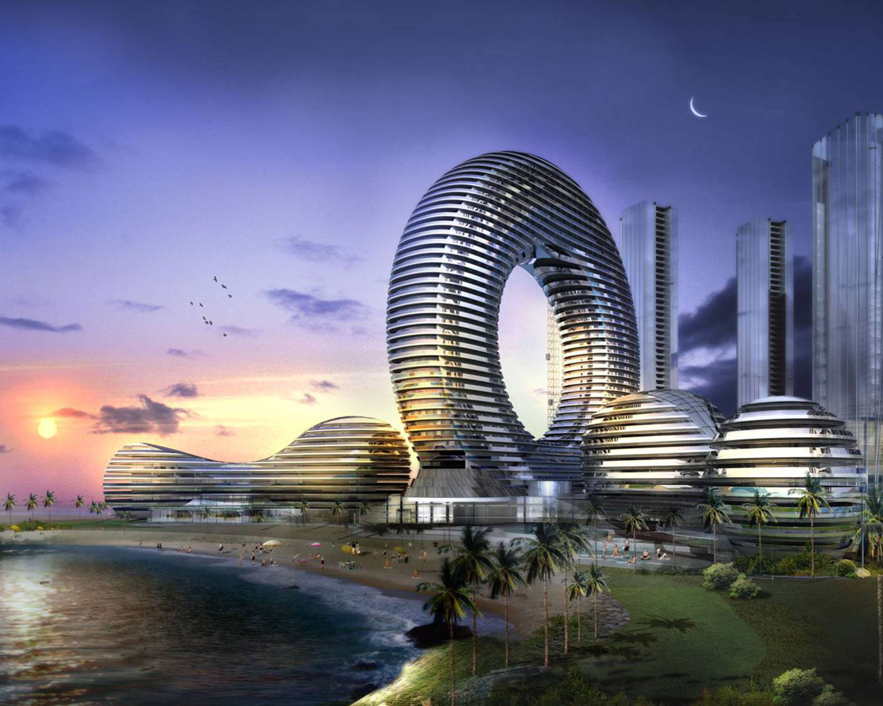 Unusual city. Футуристическая архитектура Дубаи небоскрёбы. Дубай Экогород. Eco Futurism архитектура.