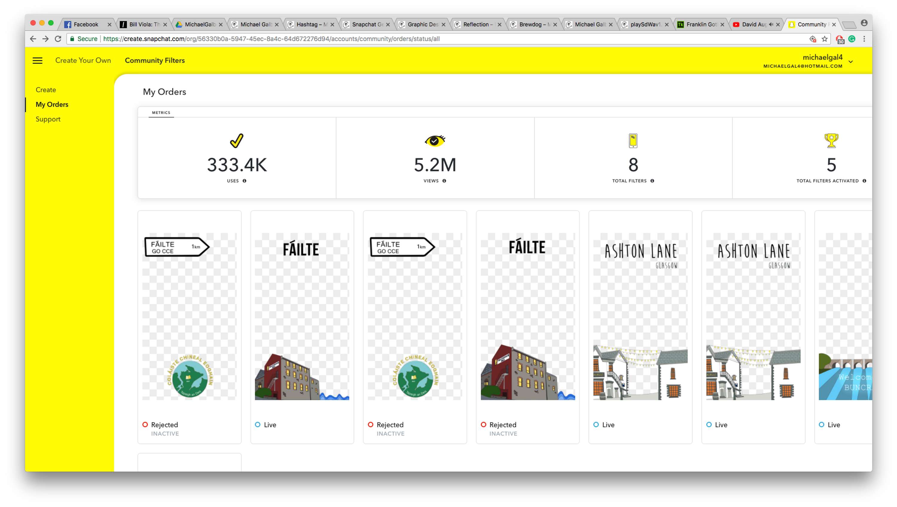 Snapchat Geofilters by Michael Galbraith