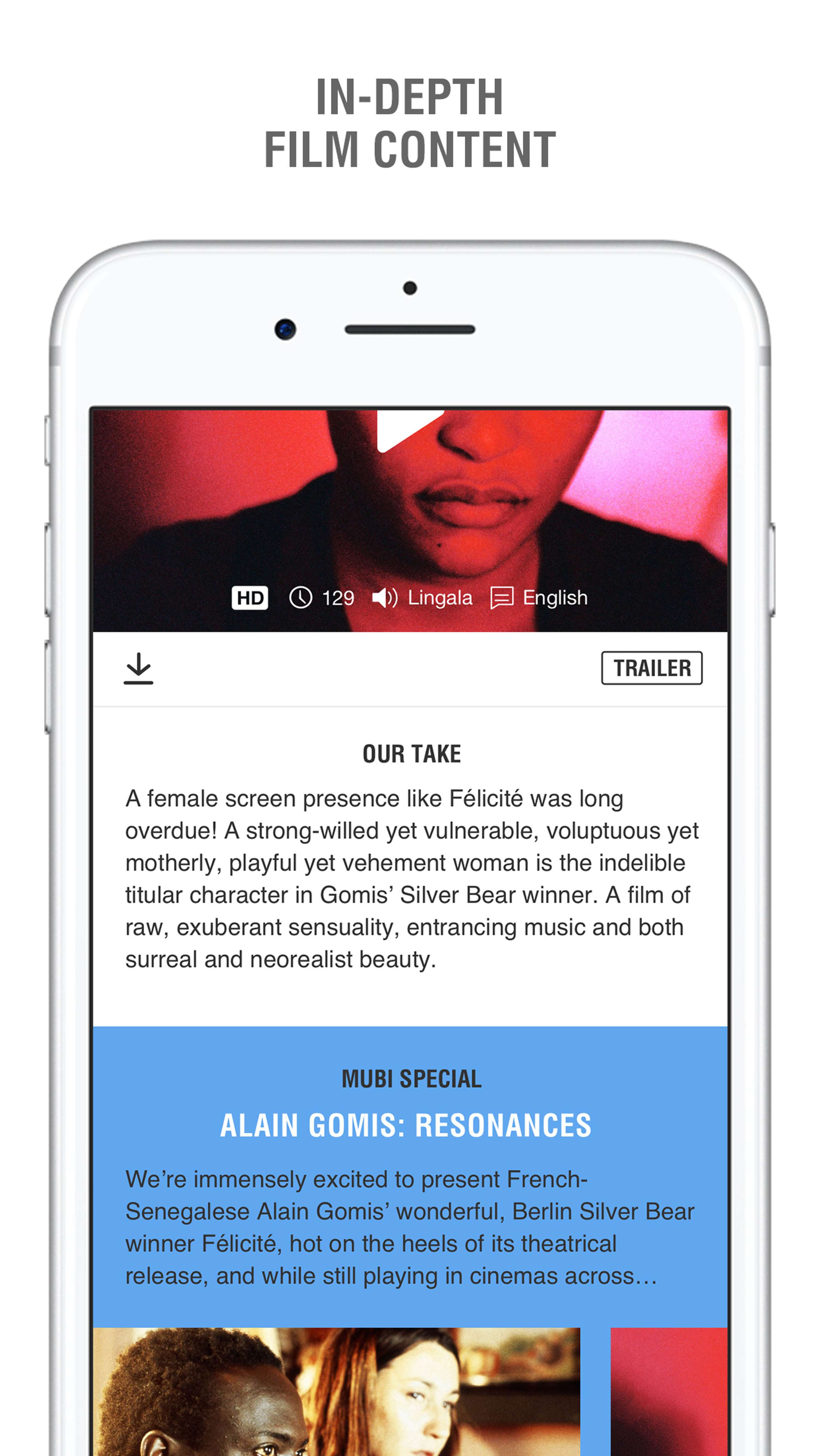 iOS app by MUBI