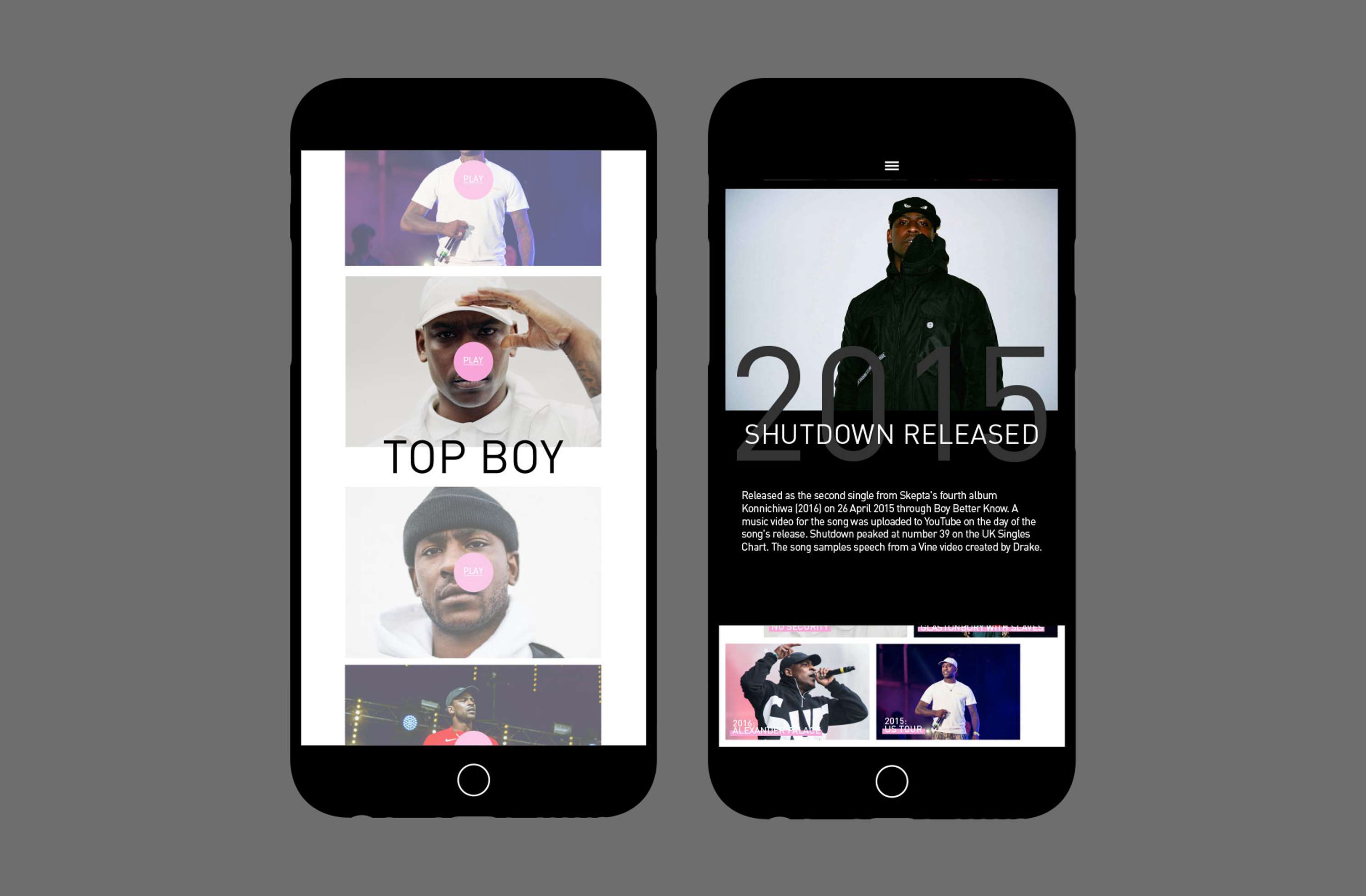 Skepta Website by Tristan Palmer