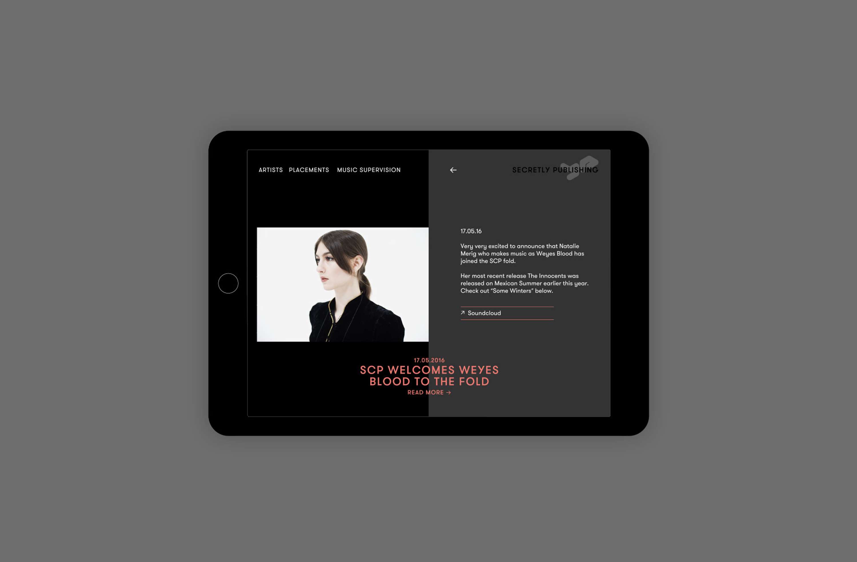 Secretly Publishing Identity & Website by Tristan Palmer