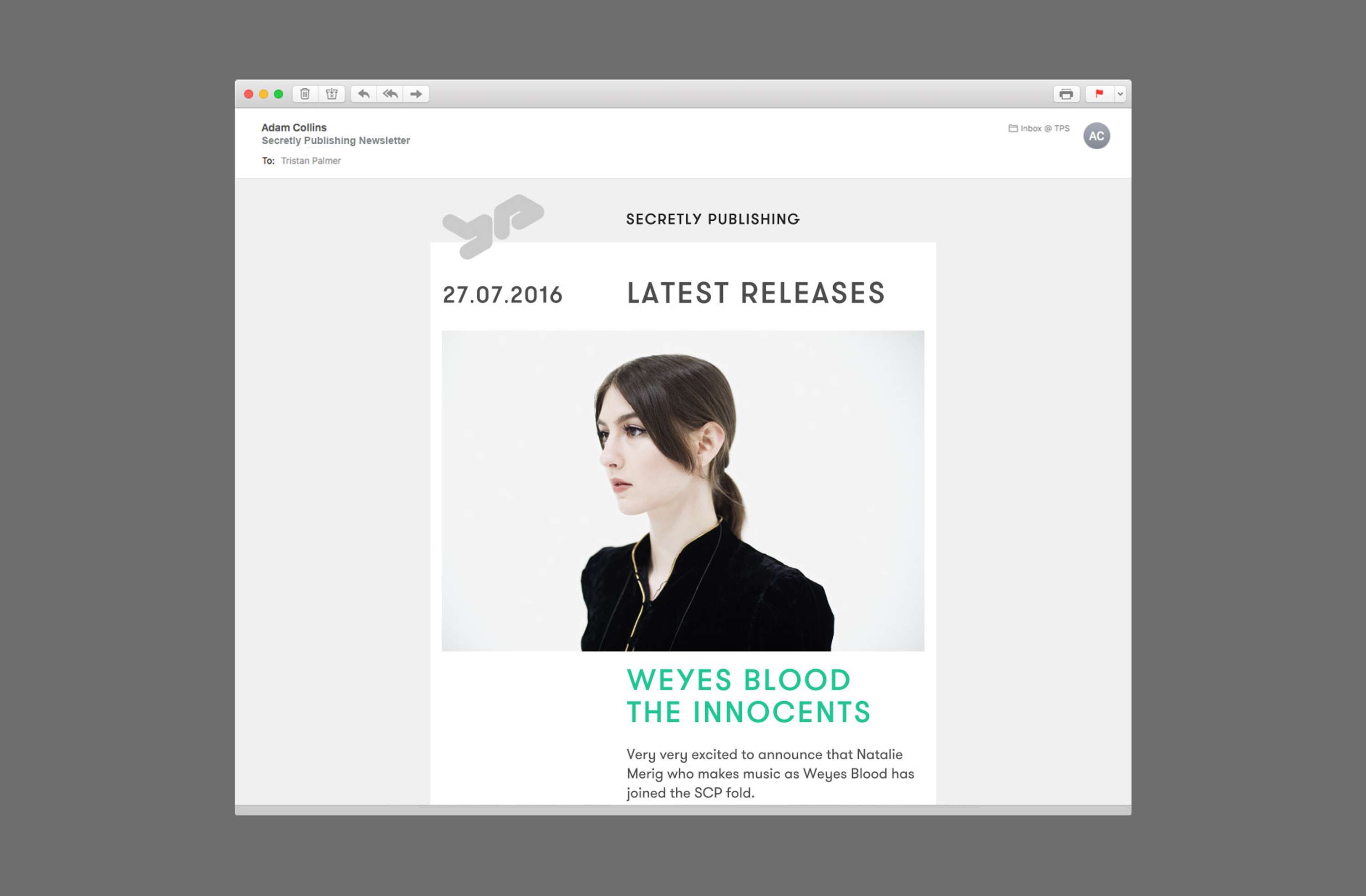 Secretly Publishing Identity & Website by Tristan Palmer