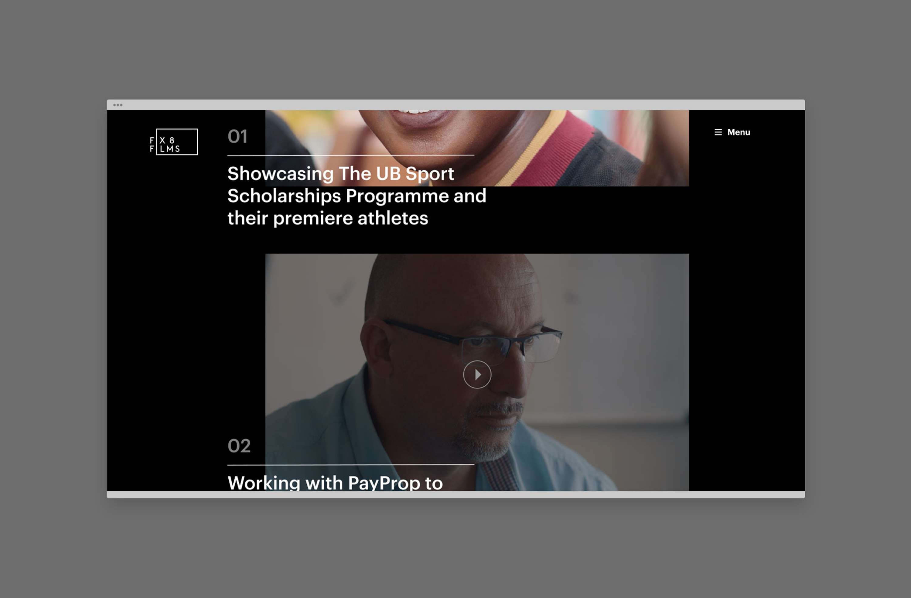 Fix 8 Films Identity & Website by Tristan Palmer