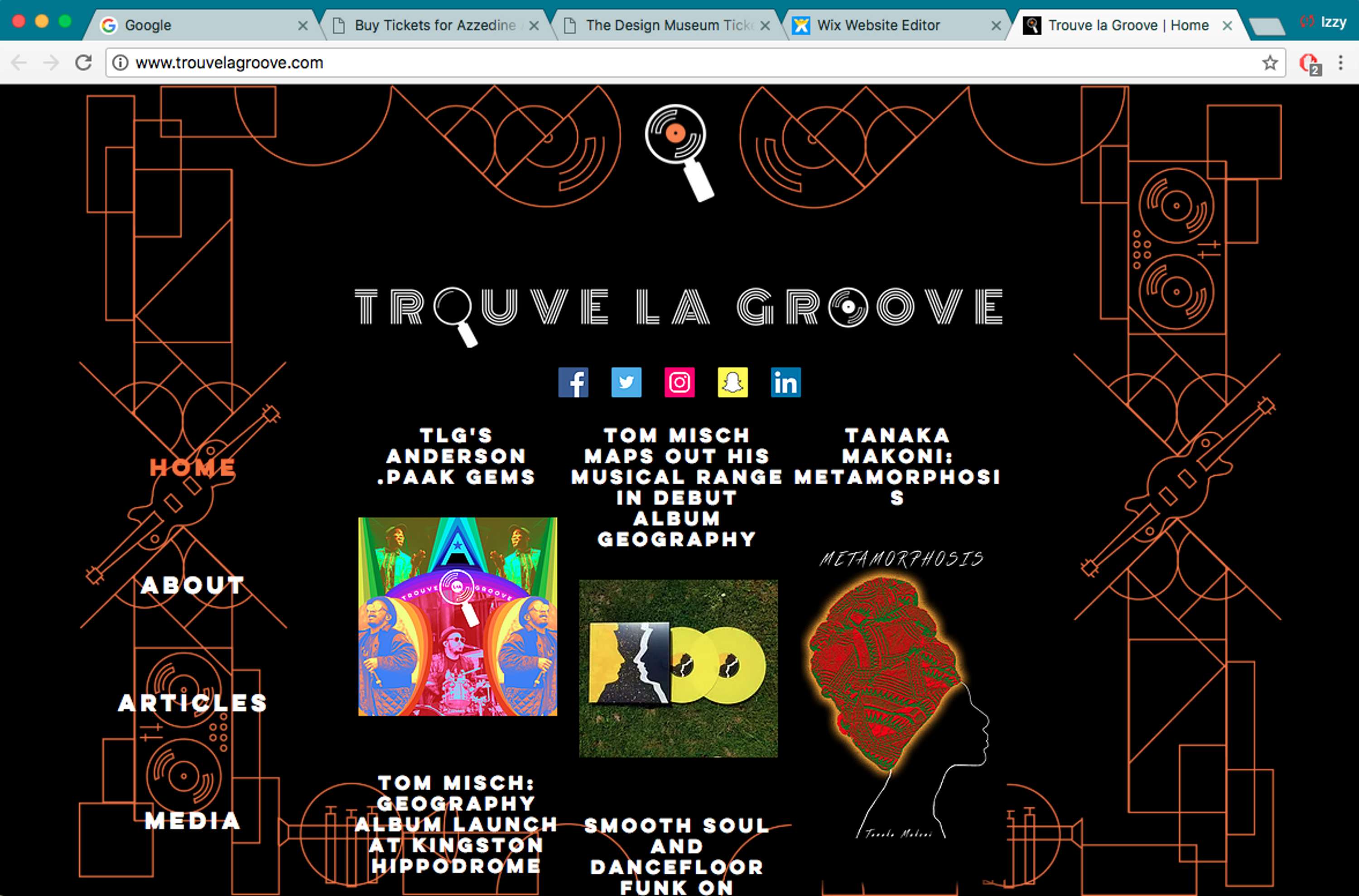Trouve la Groove: Website by Isabel Fitzsimmons
