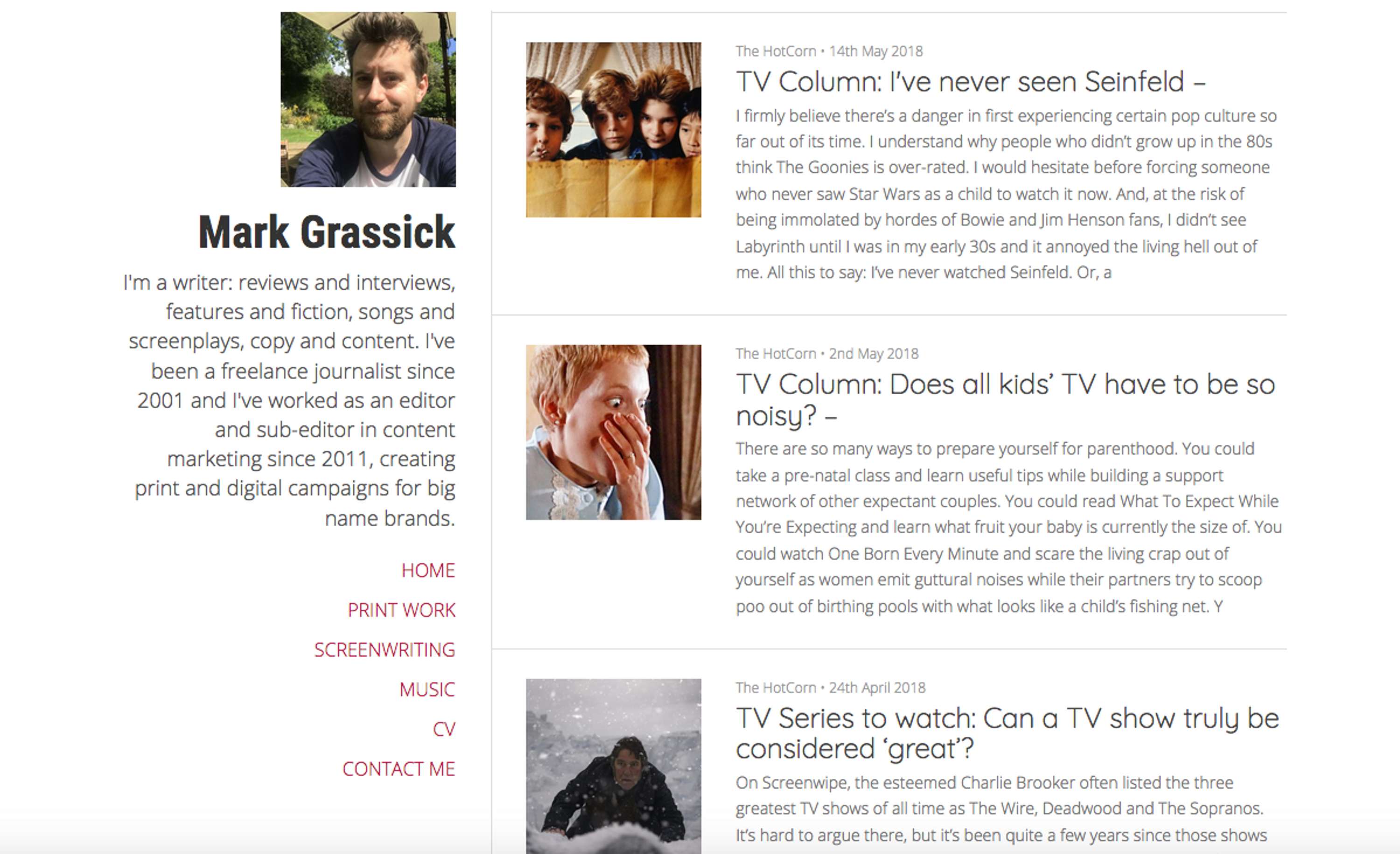 My digital portfolio by Mark Grassick