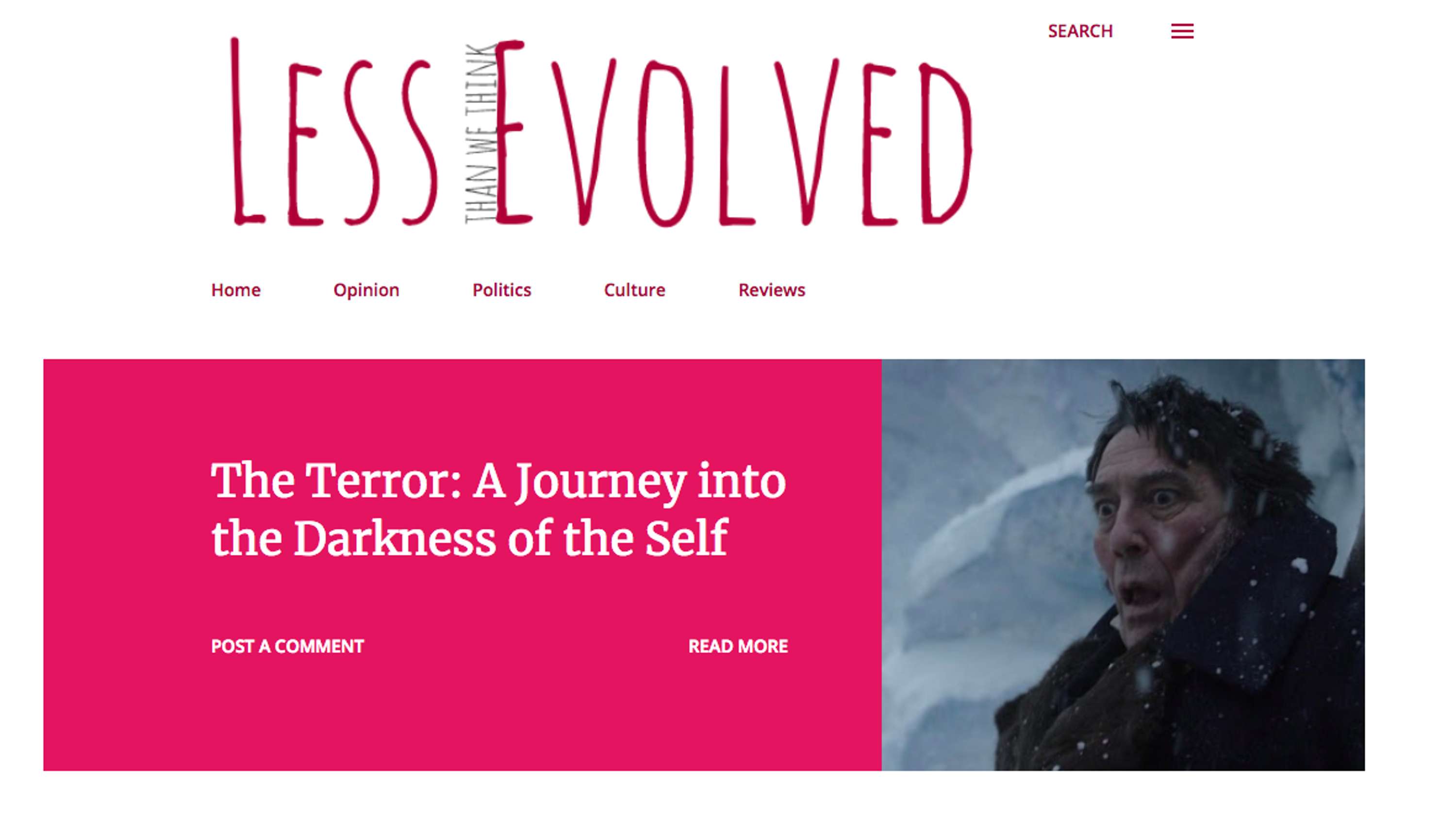 LessEvolved.com // Feature opinion pieces on politics, society and entertainment by Laura Tucker