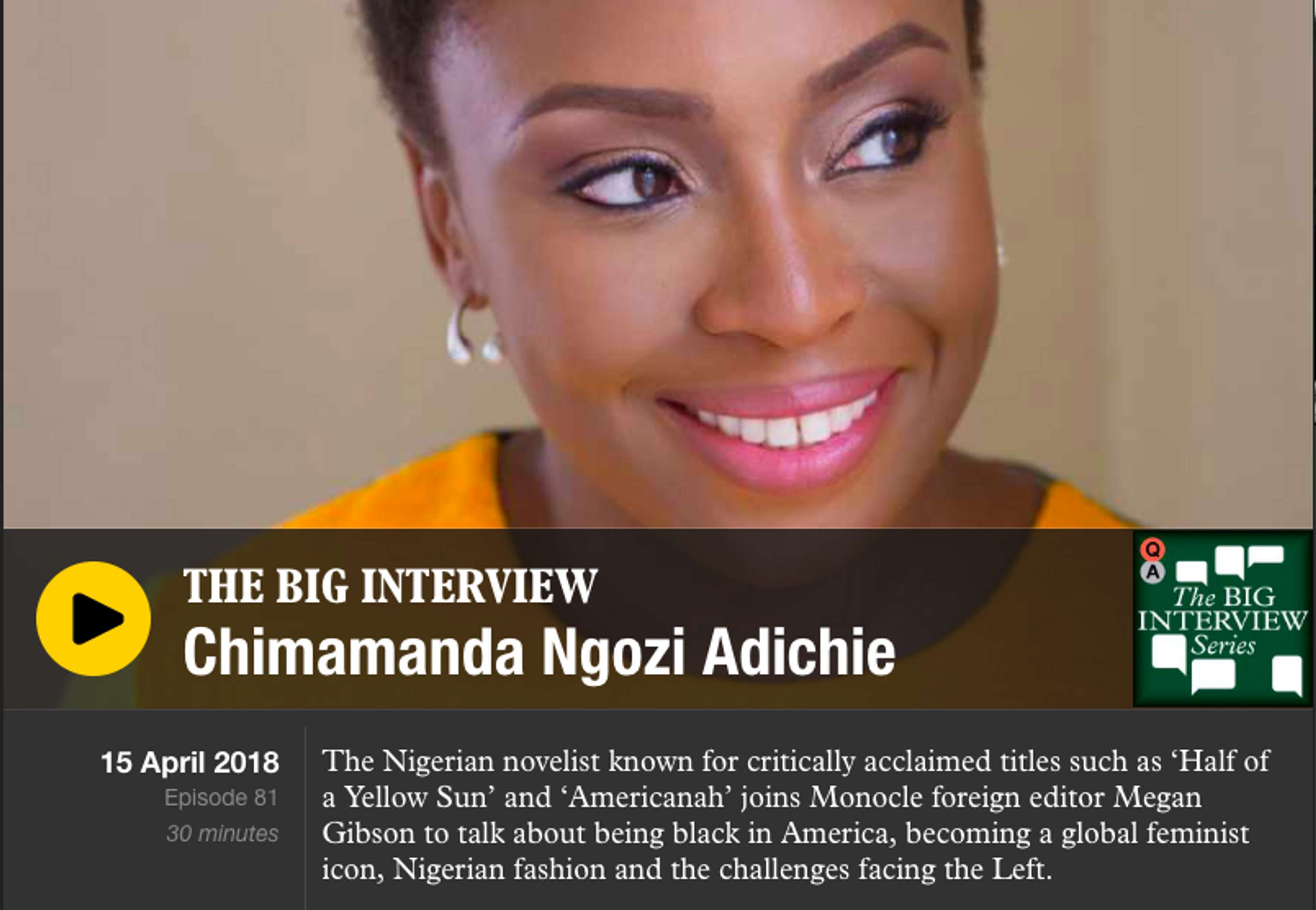The Big Interview on Monocle 24 by Gaia Lutz