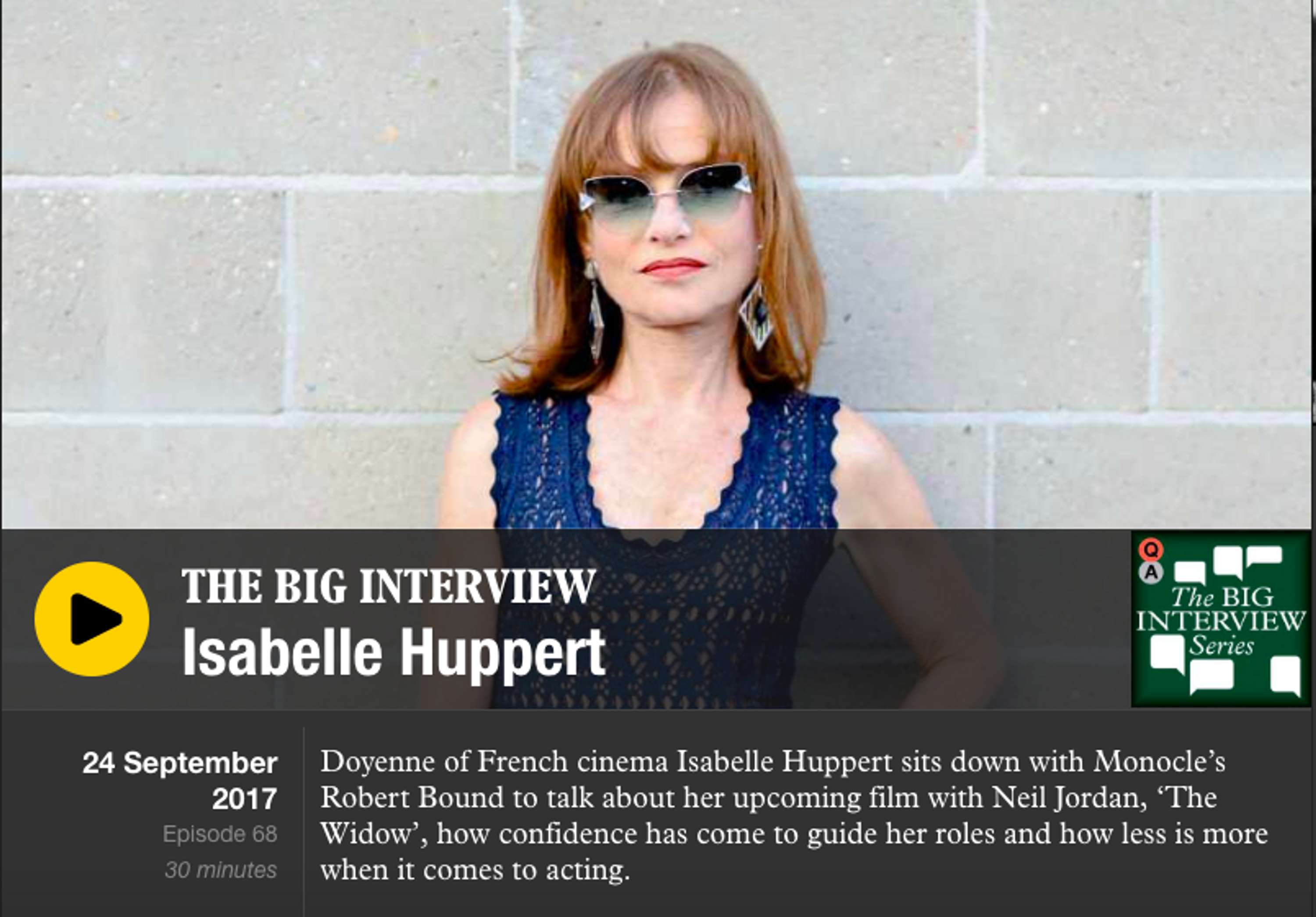 The Big Interview on Monocle 24 by Gaia Lutz
