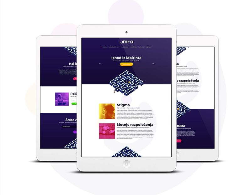 OMRA - Website design by Tomaz Mrevlje