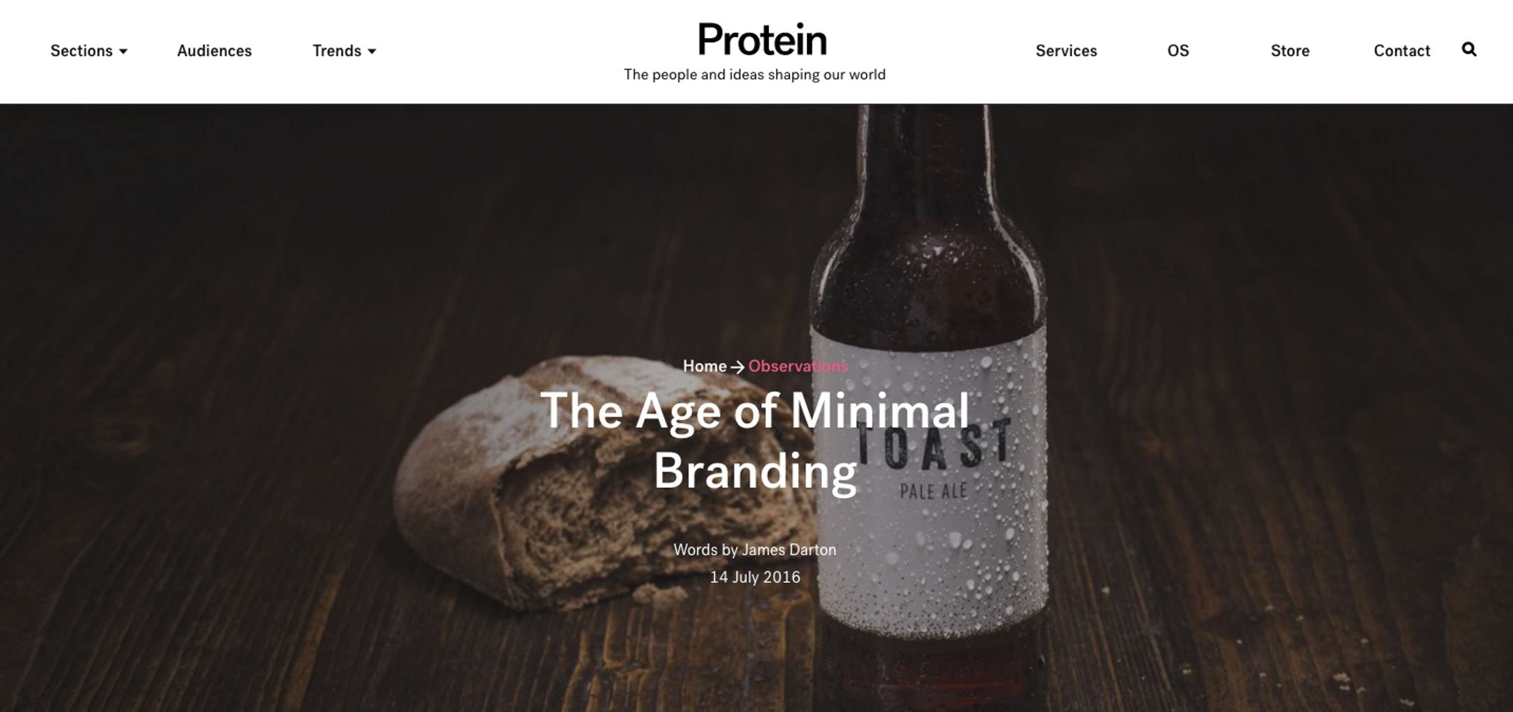 Protein: 'The Age of Minimal Branding' by James Darton