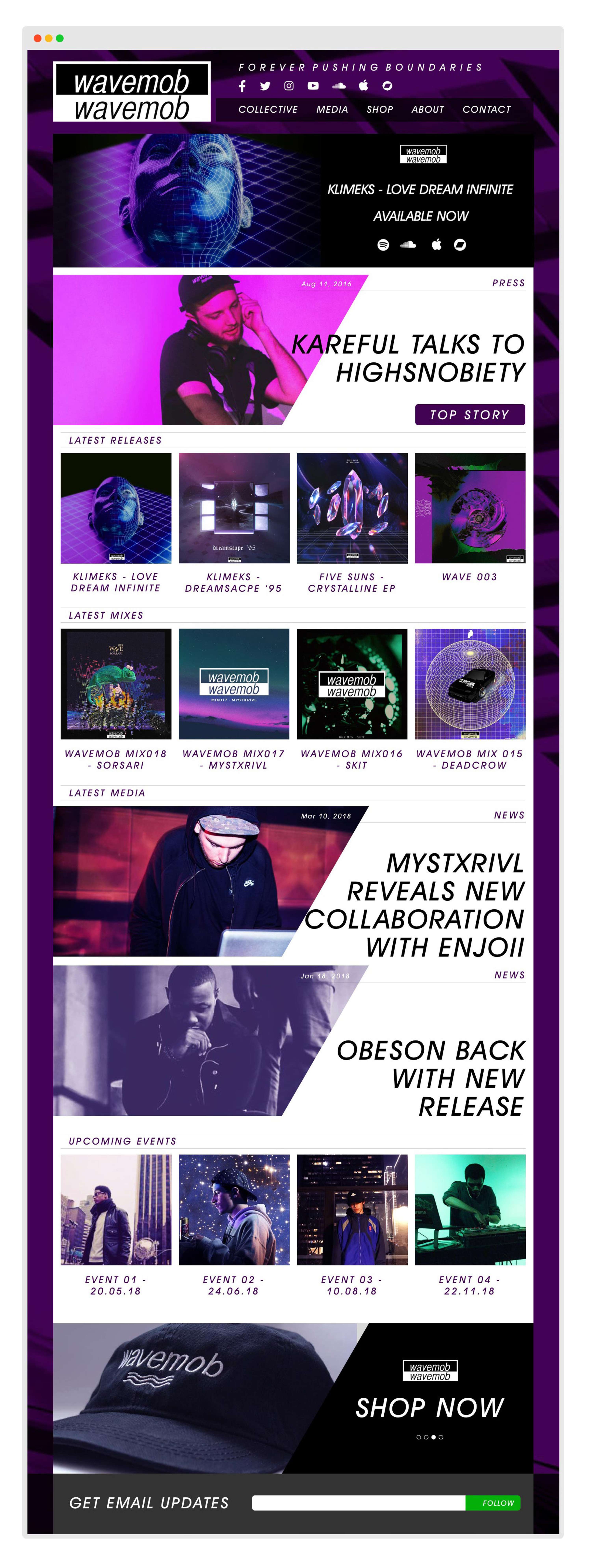 Wavemob - Web Design by Connor Dyer