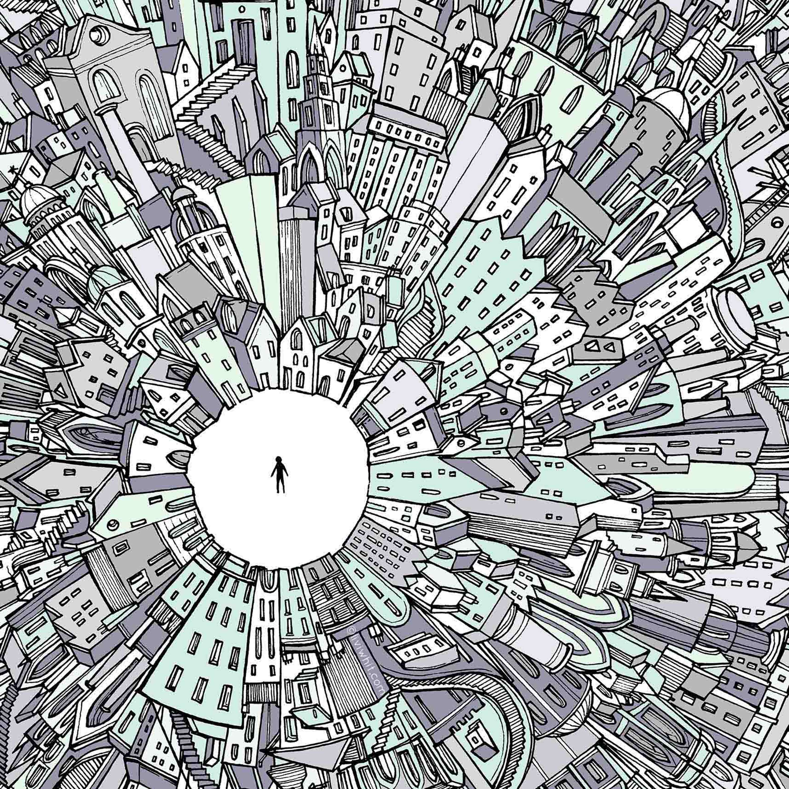 Print: Lost in the City by Olivia Whitworth