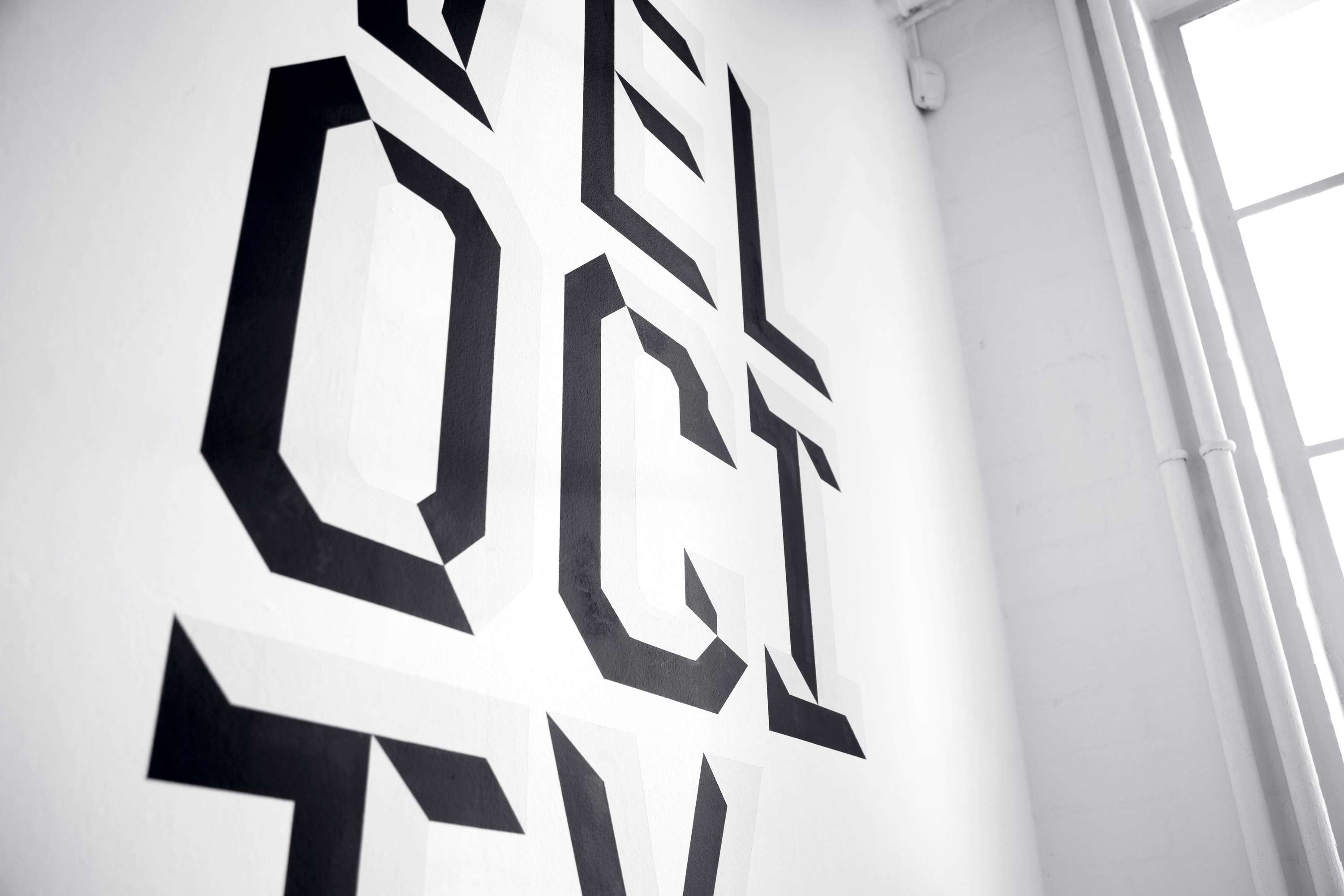 Velocity Sign and Mural by Oliver Warman