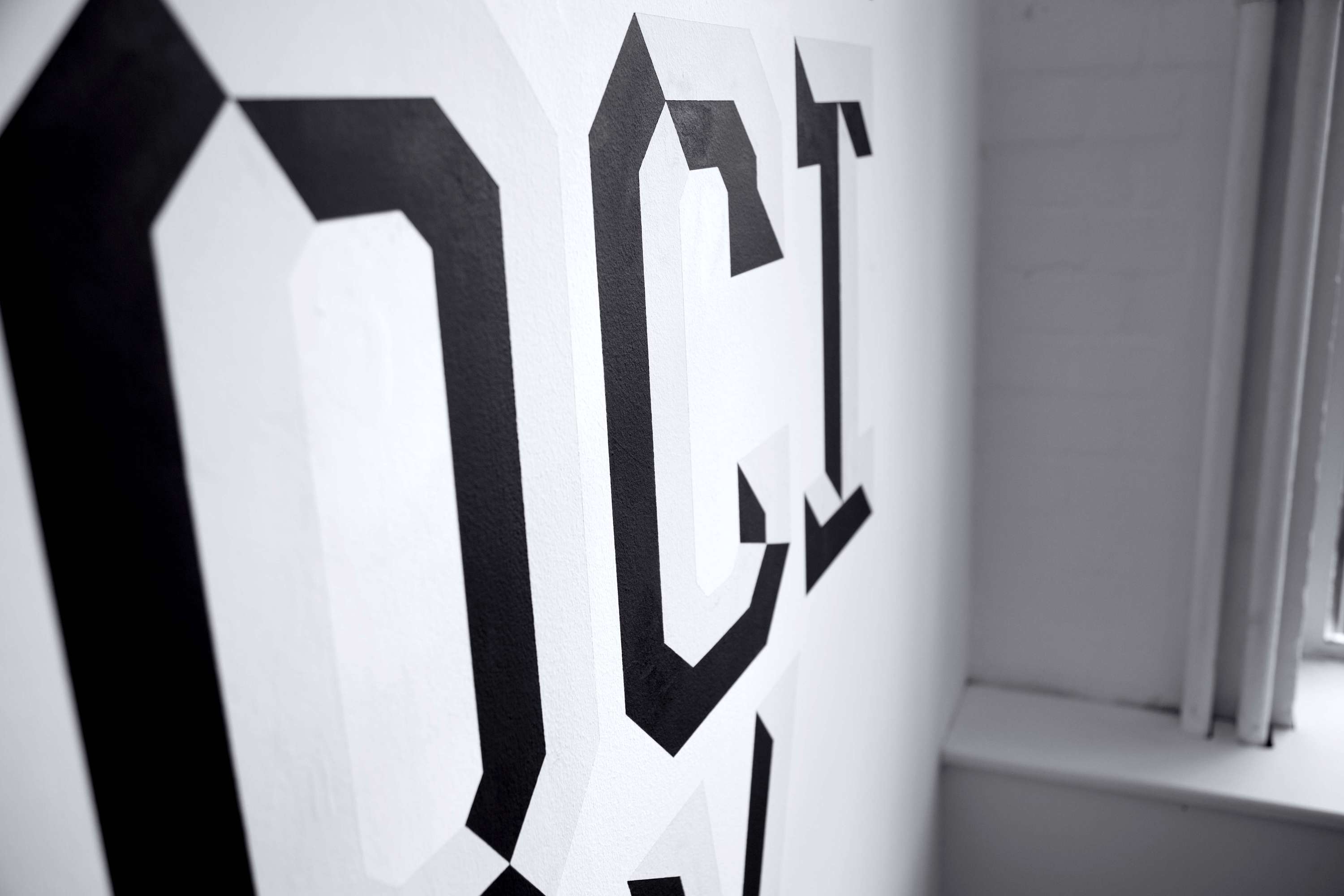 Velocity Sign and Mural by Oliver Warman