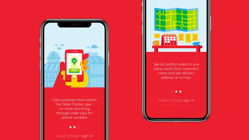 JustEat Brand Illustrations by Mattie Lynch