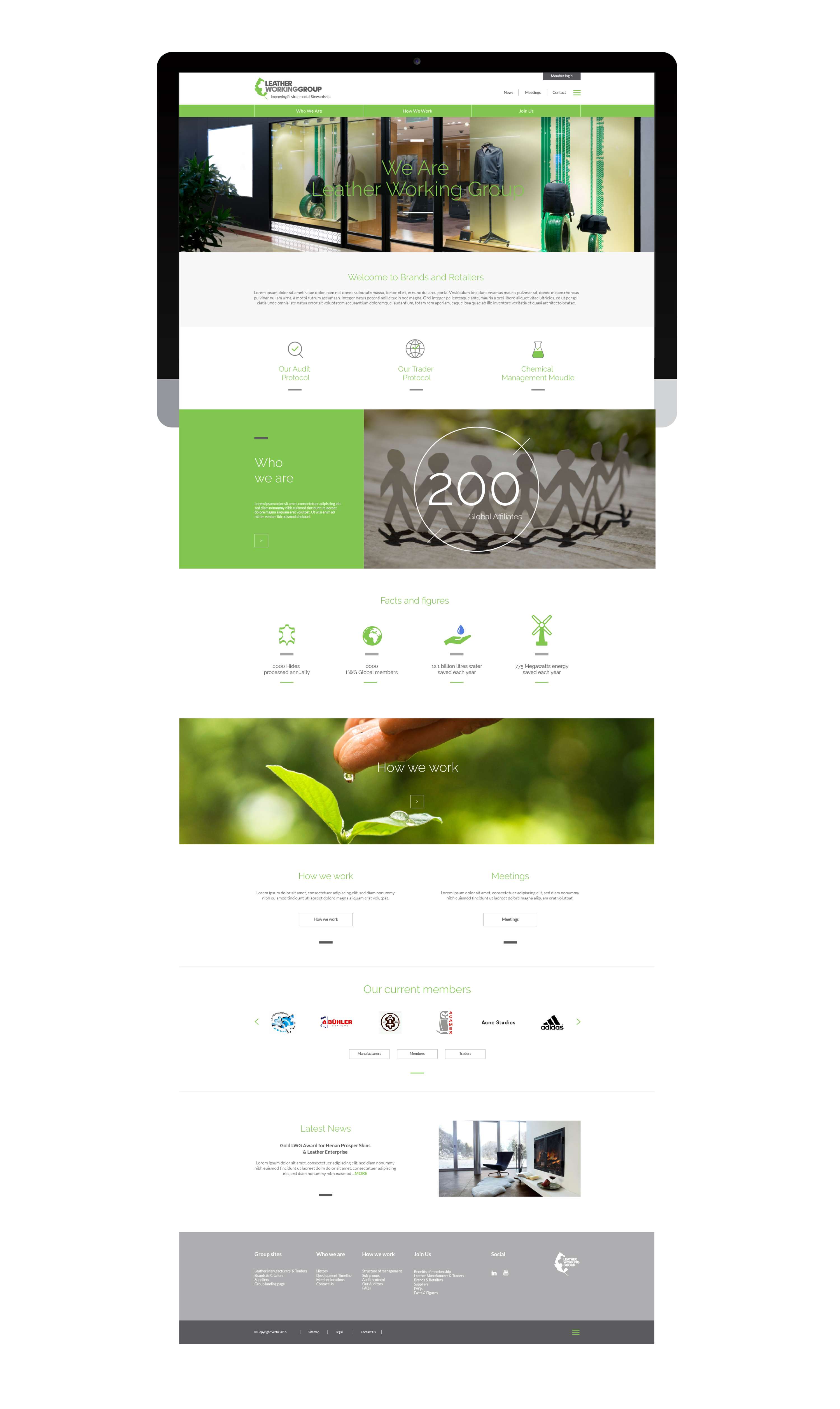 Website Design for Leather Working Group by Aleksandra Jasinska