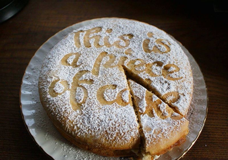 A Piece of Cake (Custom Lettering) by Emily Treacy