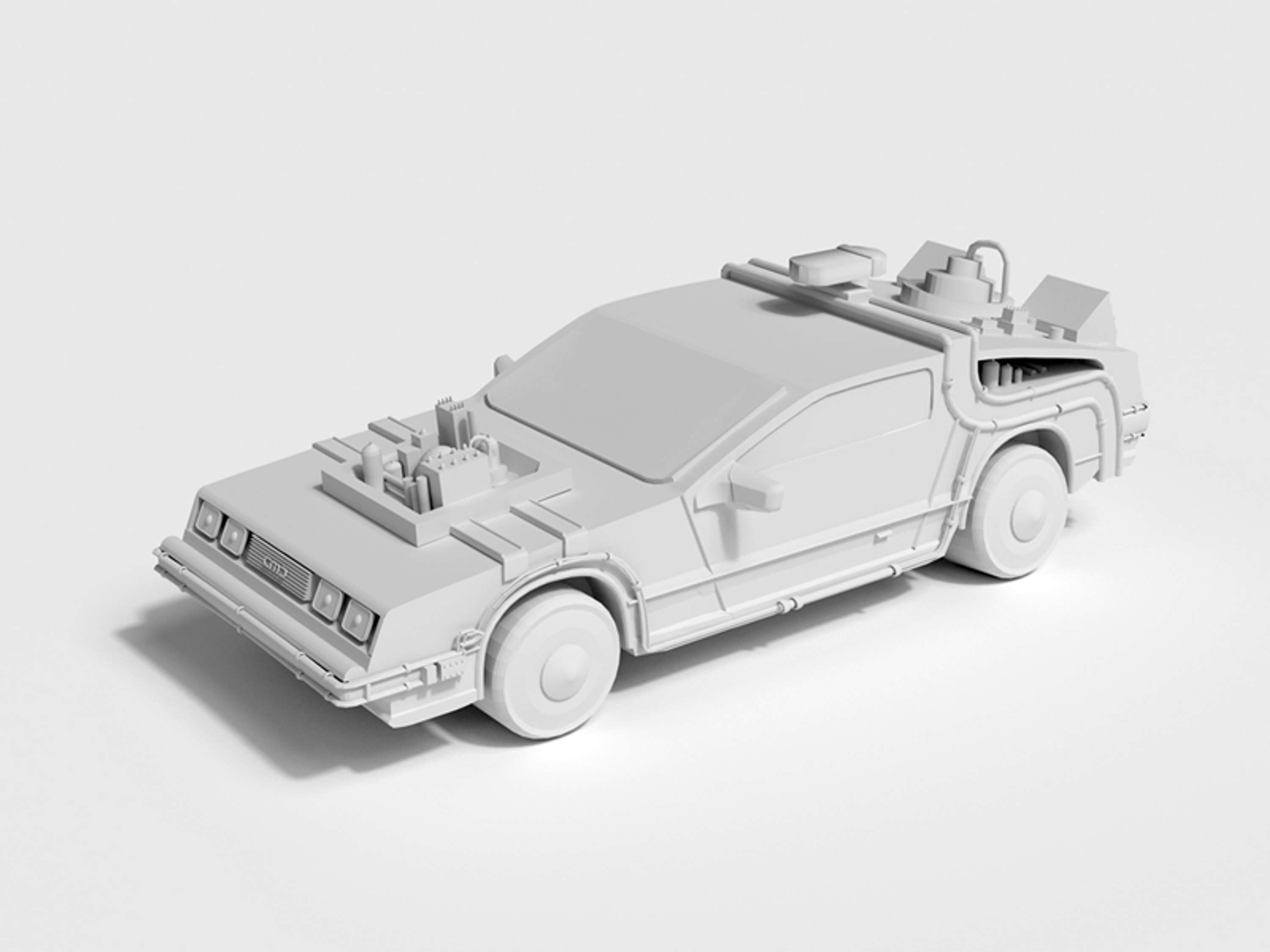 Delorean 3d modeling by Claudia Morales