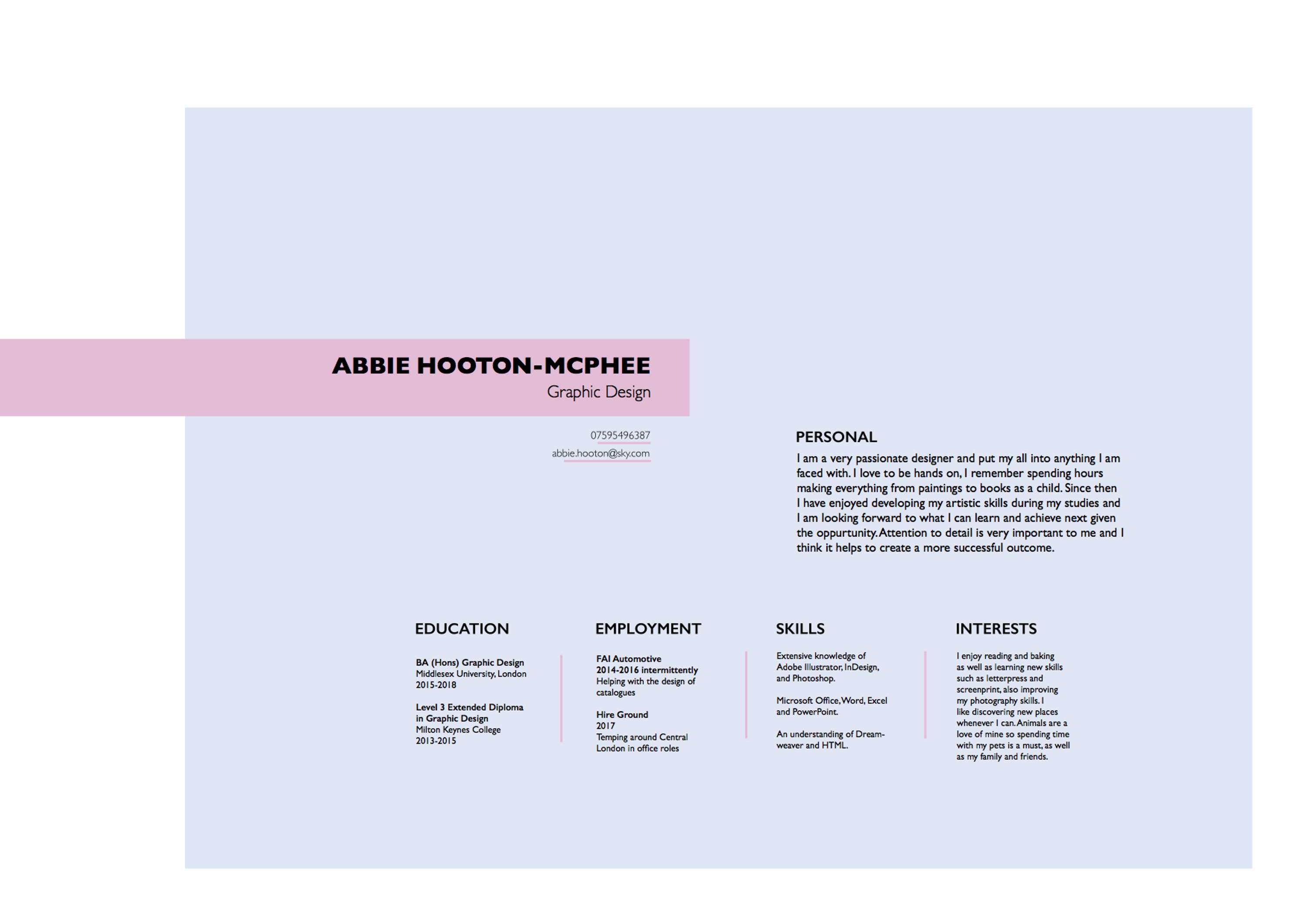 PDF Portfolio by Abbie Hooton-McPhee