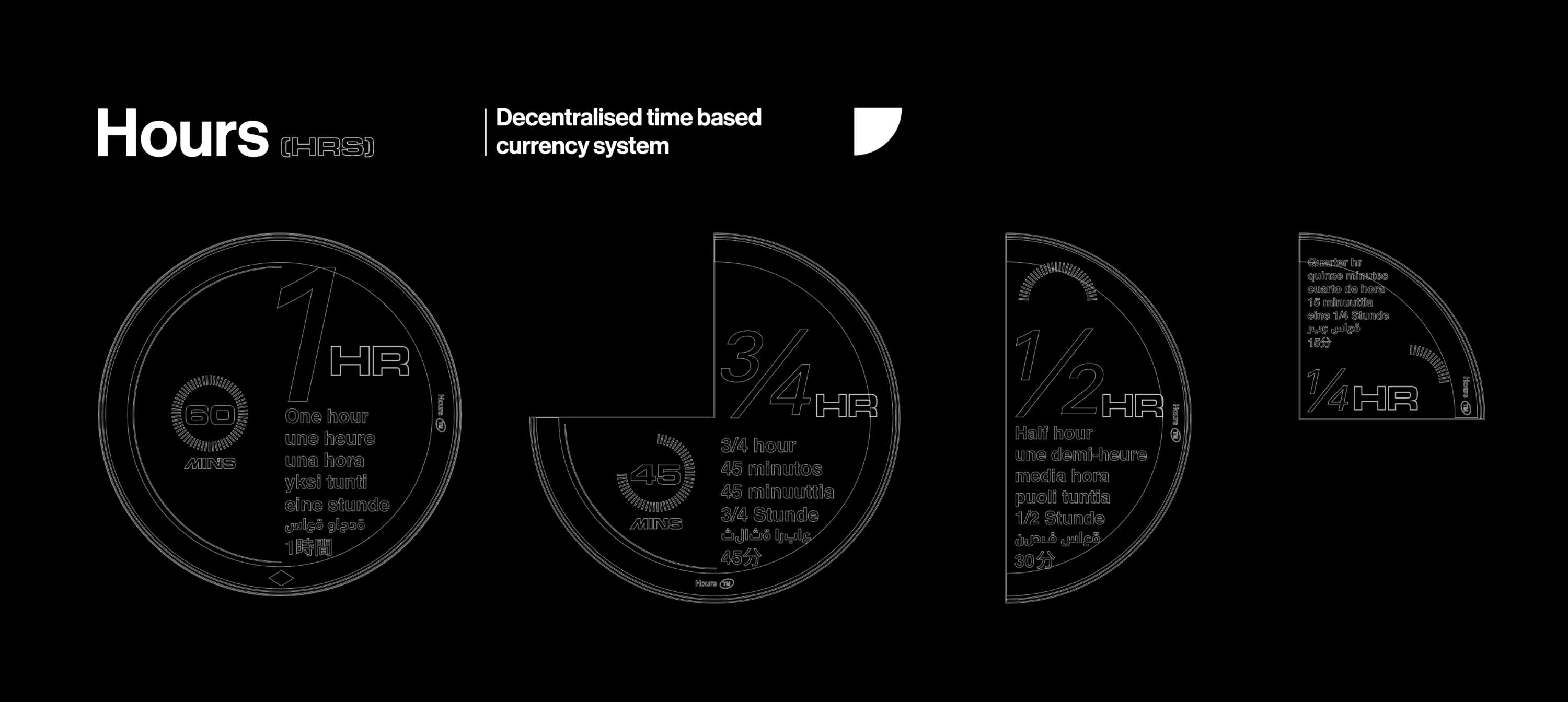 HOURS (HRS) Time Based Currency / Design / 2018 by Sebastian Koseda