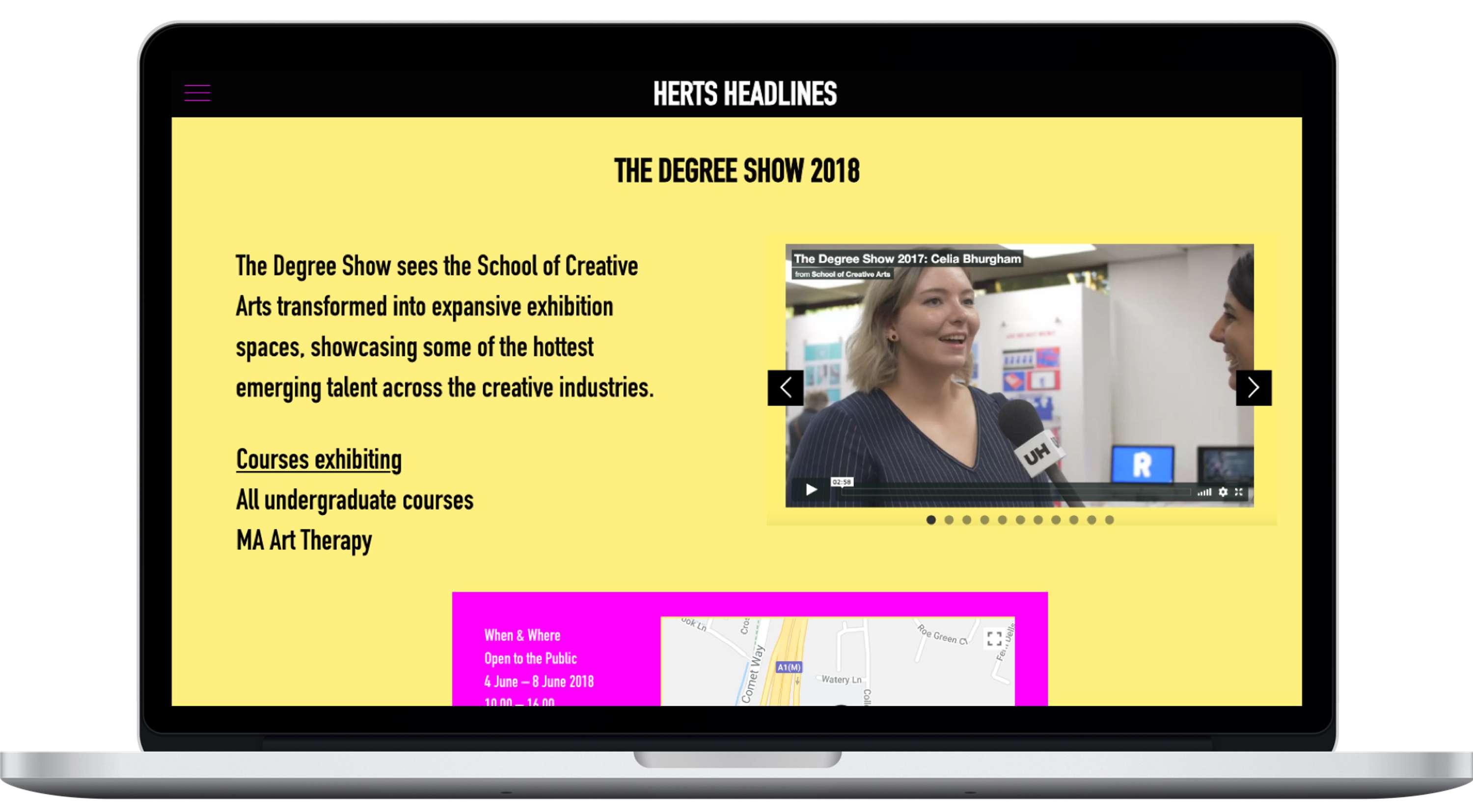 HertsHeadlines Website and Branding Concept by Anjali Peshavaria