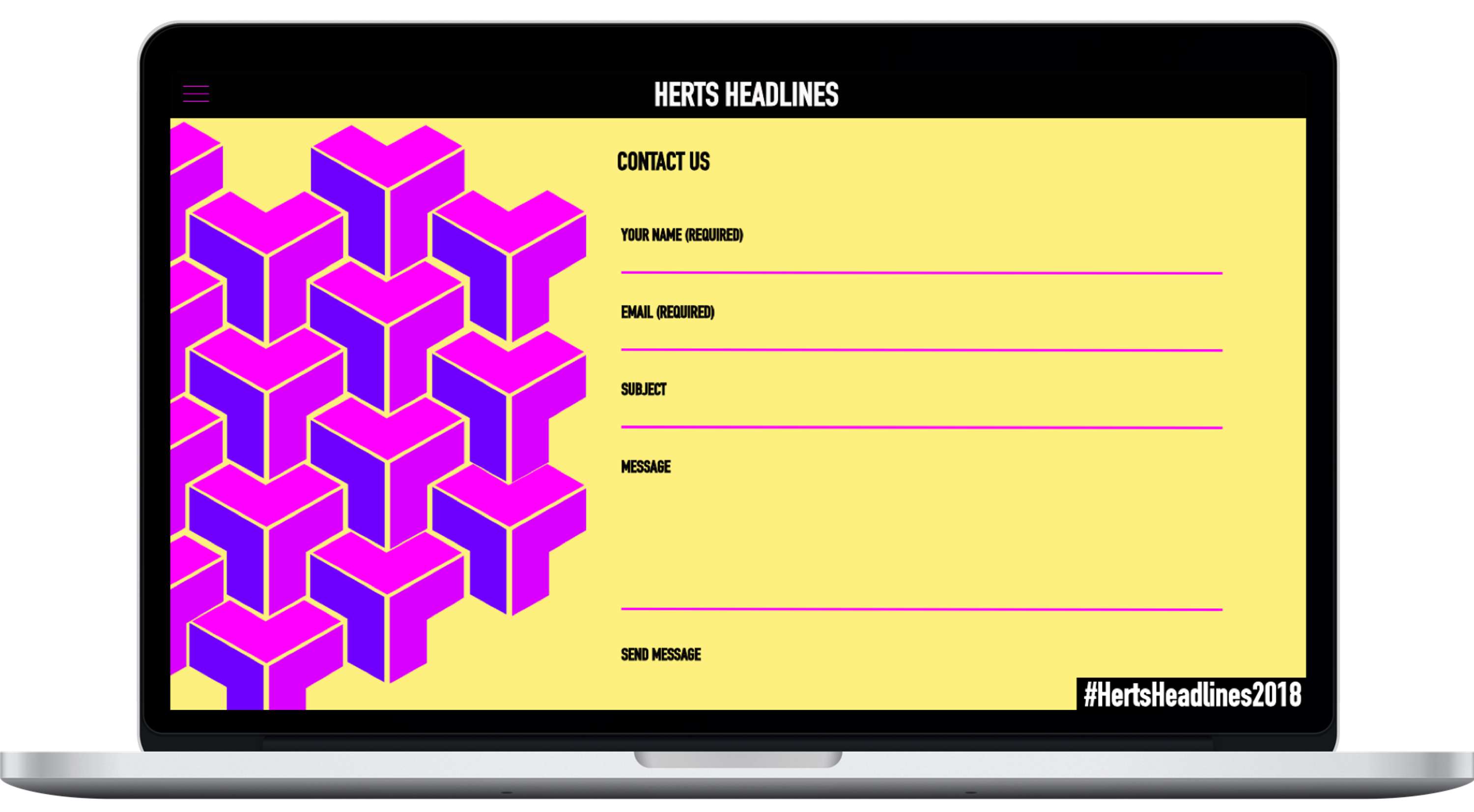 HertsHeadlines Website and Branding Concept by Anjali Peshavaria