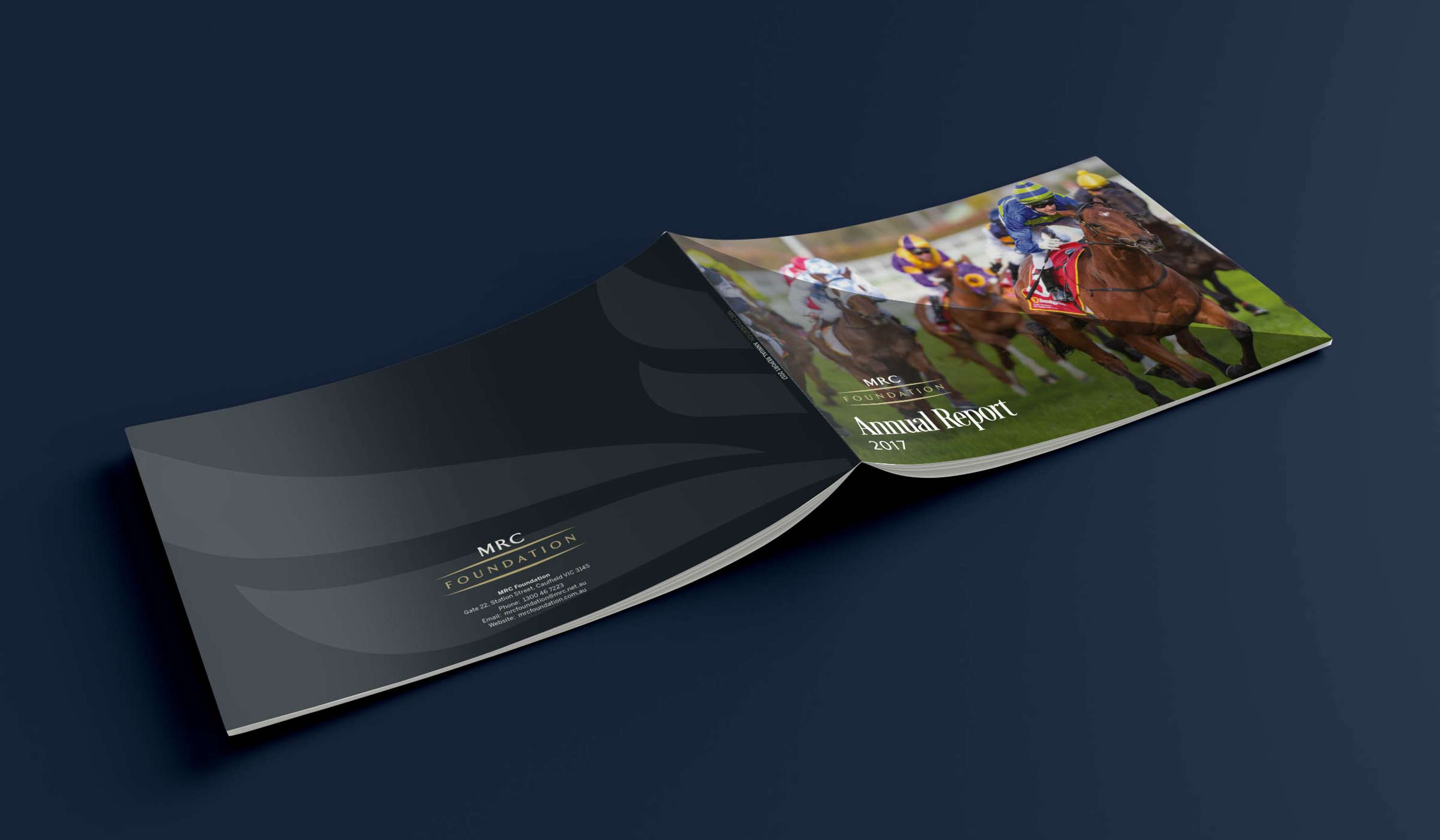 Melbourne Racing Club - proposal & reports design,  marketing graphics, event graphics by Vanessa Reynolds