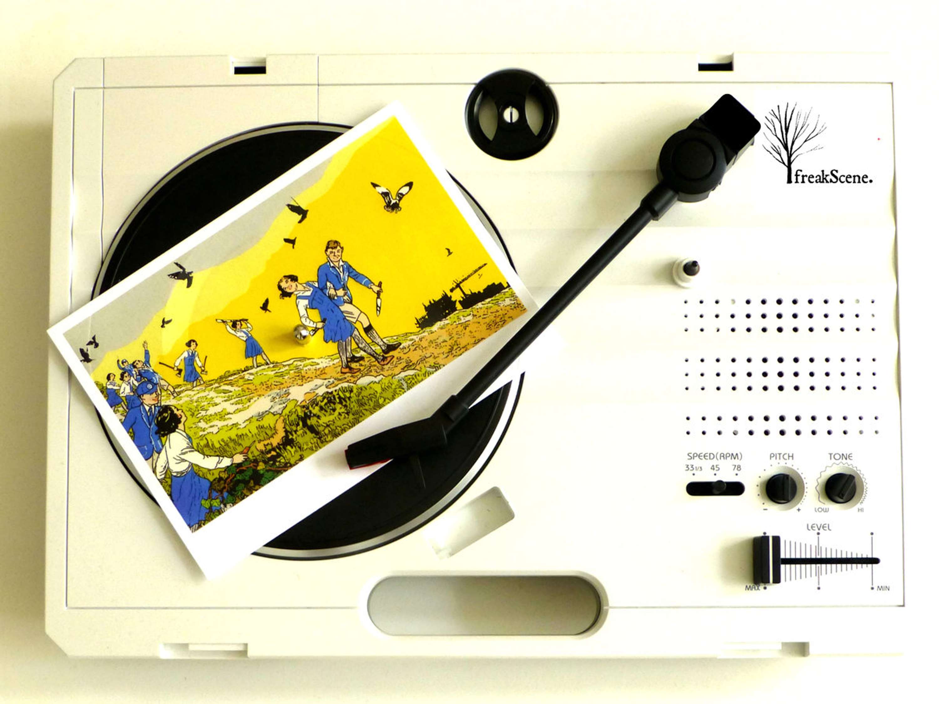 Artwork for Flexidisc playable postcard - ‘Getting Nowhere Fast‘ by The Fireworks. by Ceal Warnants