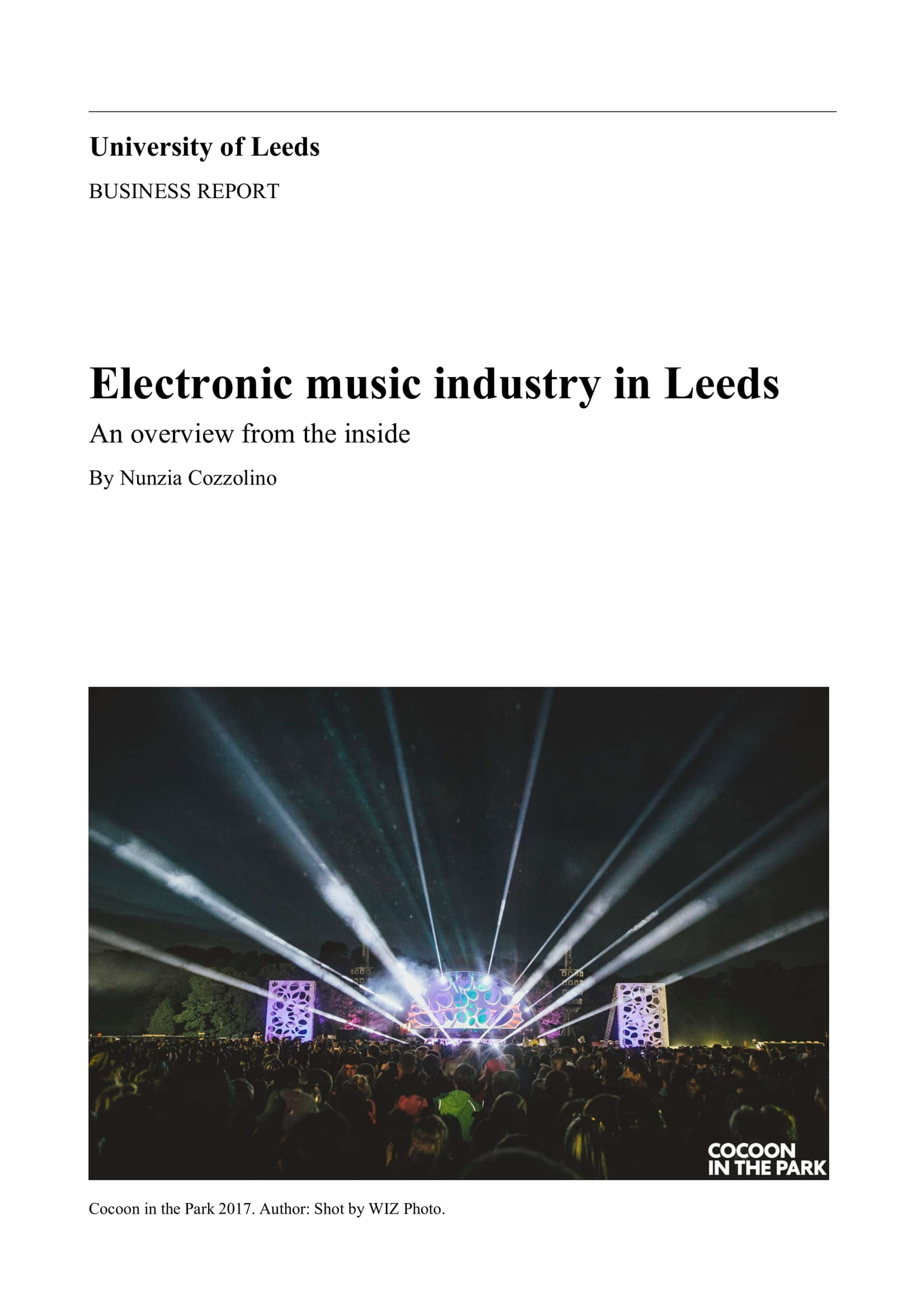 Electronic music industry in Leeds: an overview from the inside by Nunzia Cozzolino