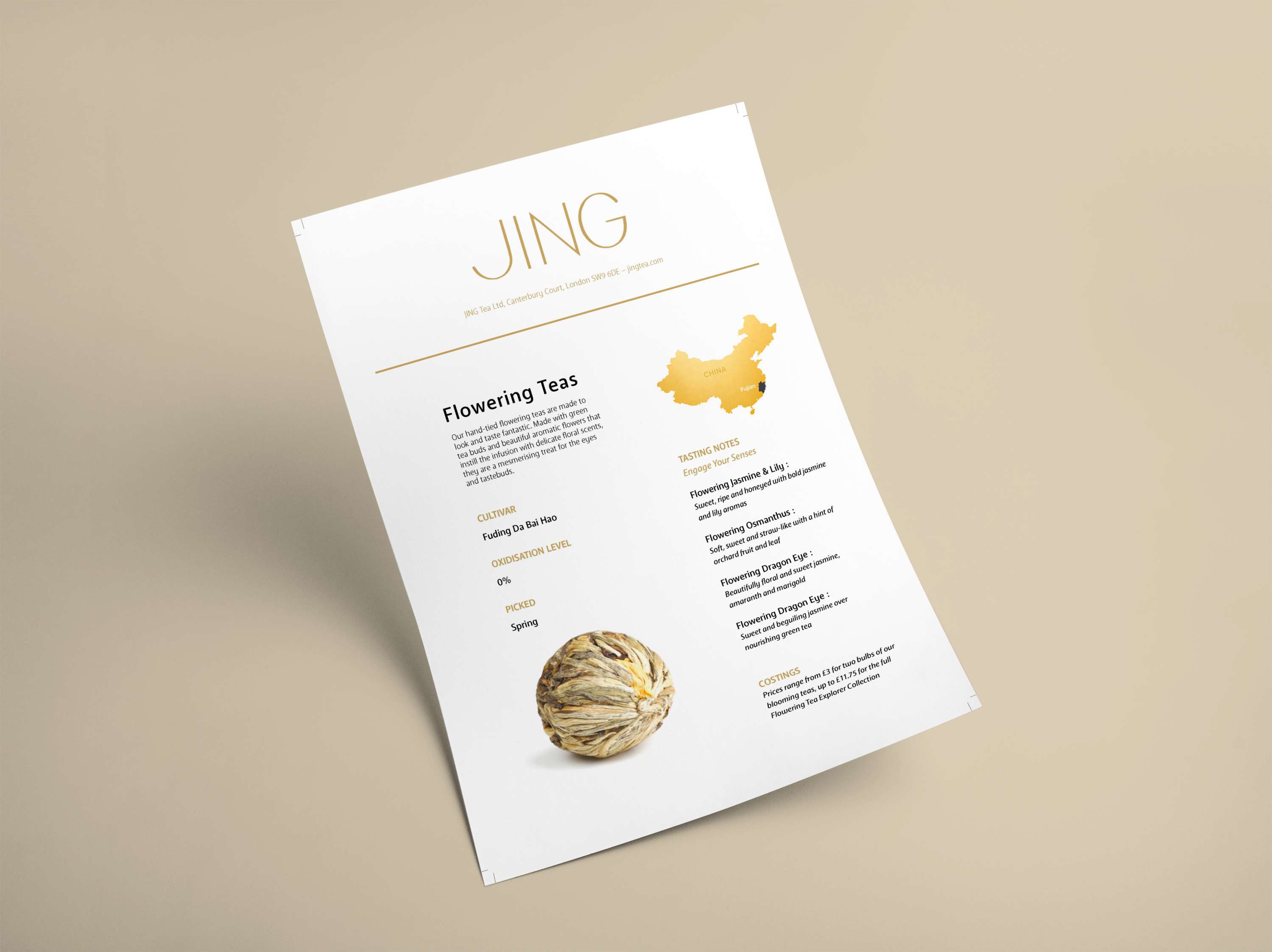 Jing Tea - Creative Application by Beth Hall